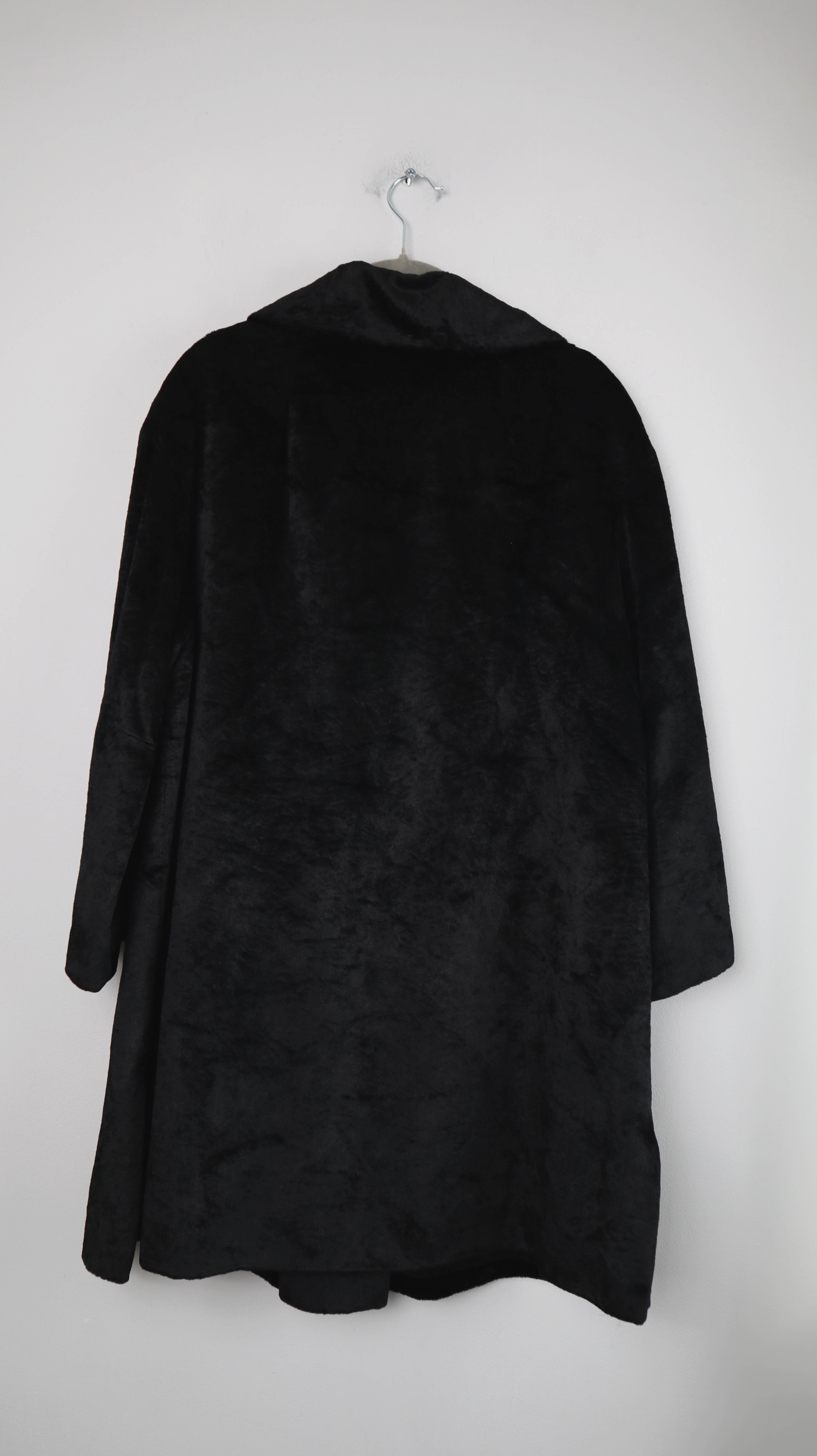 Betty Rose Mantel schwarz Jacke Cabanjacke Stoffmantel 3/4 Ärmel 38 M