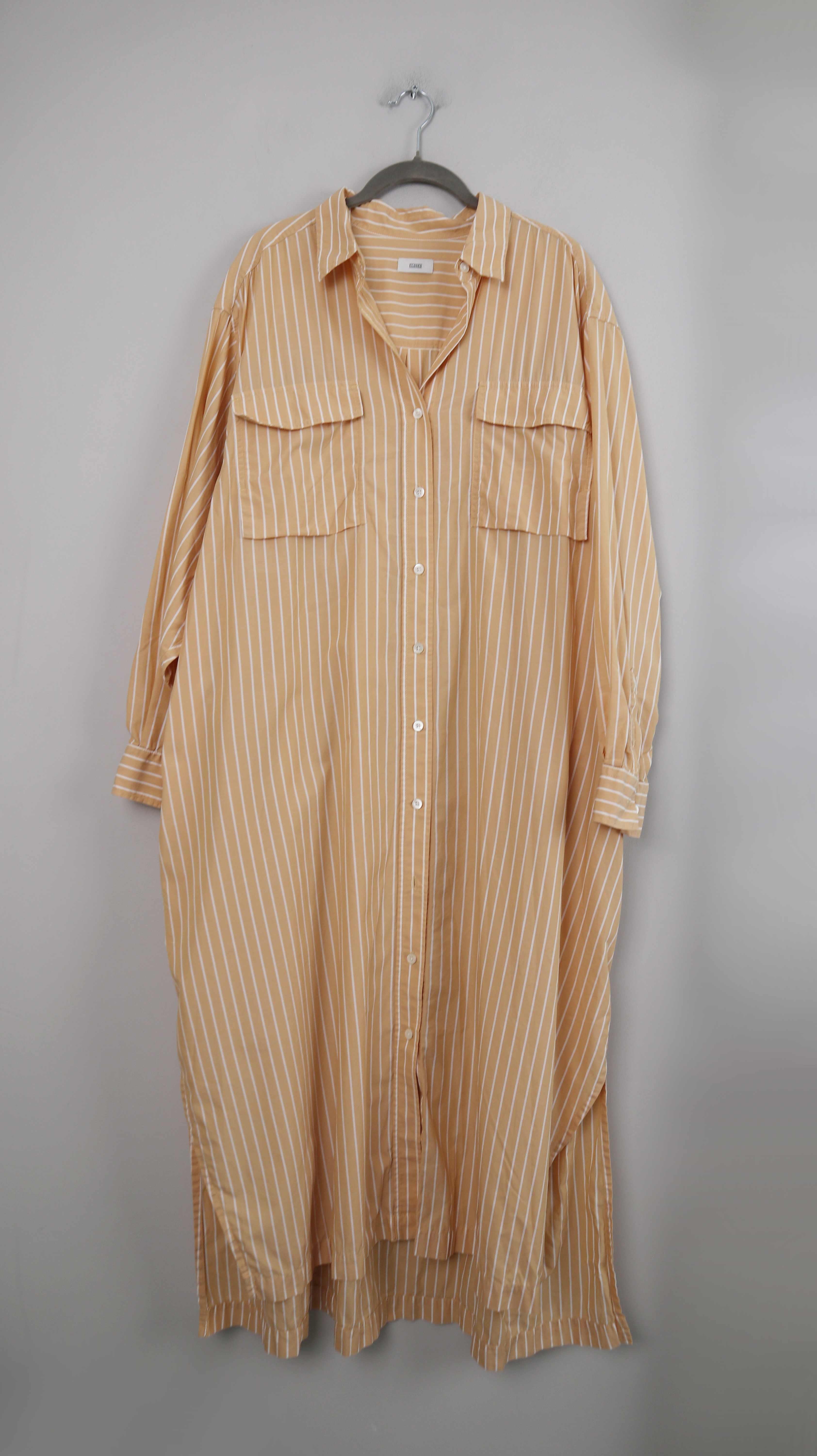 Closed Kleid Hemdkleid Lang Maxi gestreift Streifenkleid L XL Maxikleid