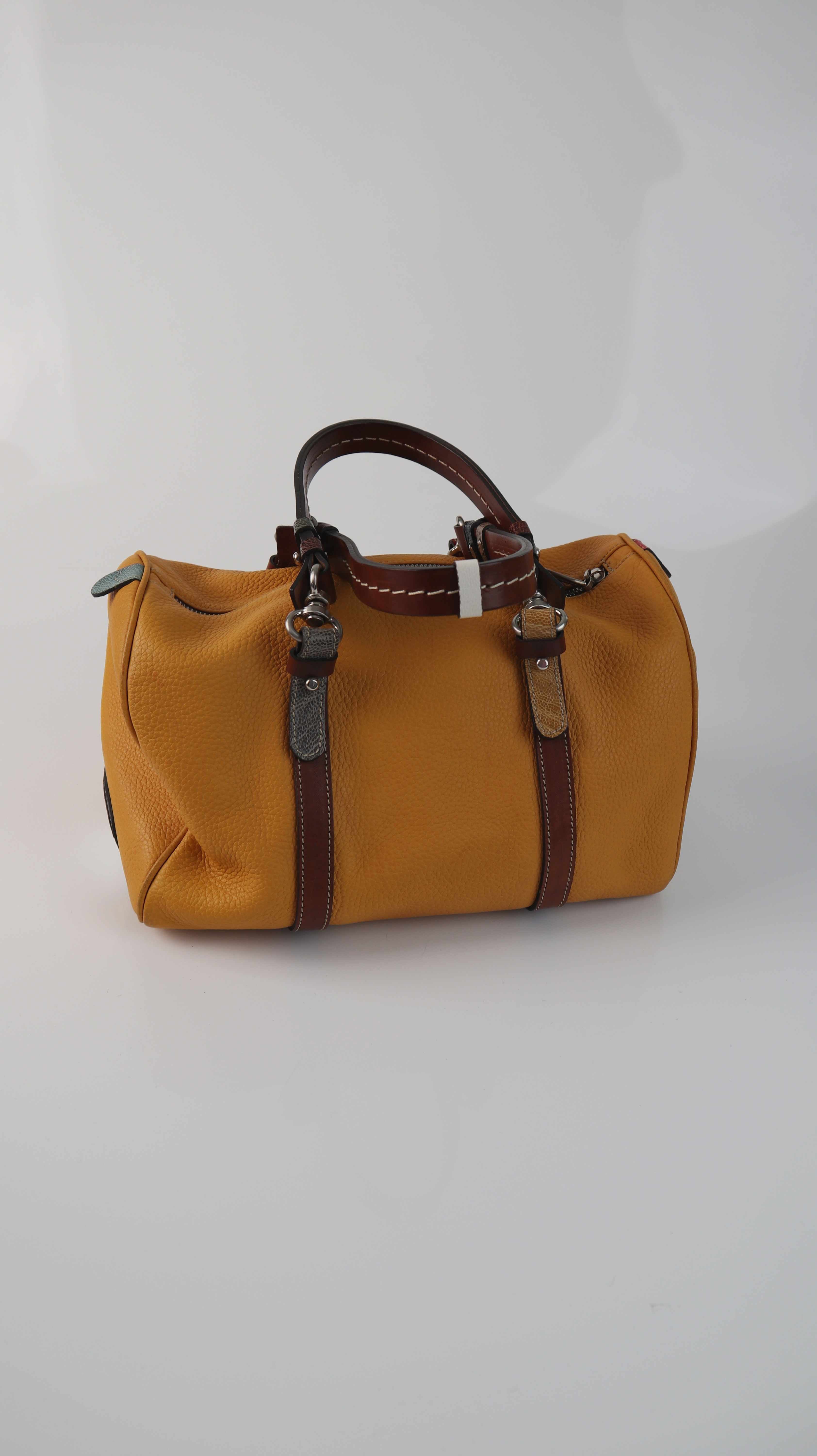 Handtasche Tasche Ledertasche Gelb Senfgelb Sem Vaccaro