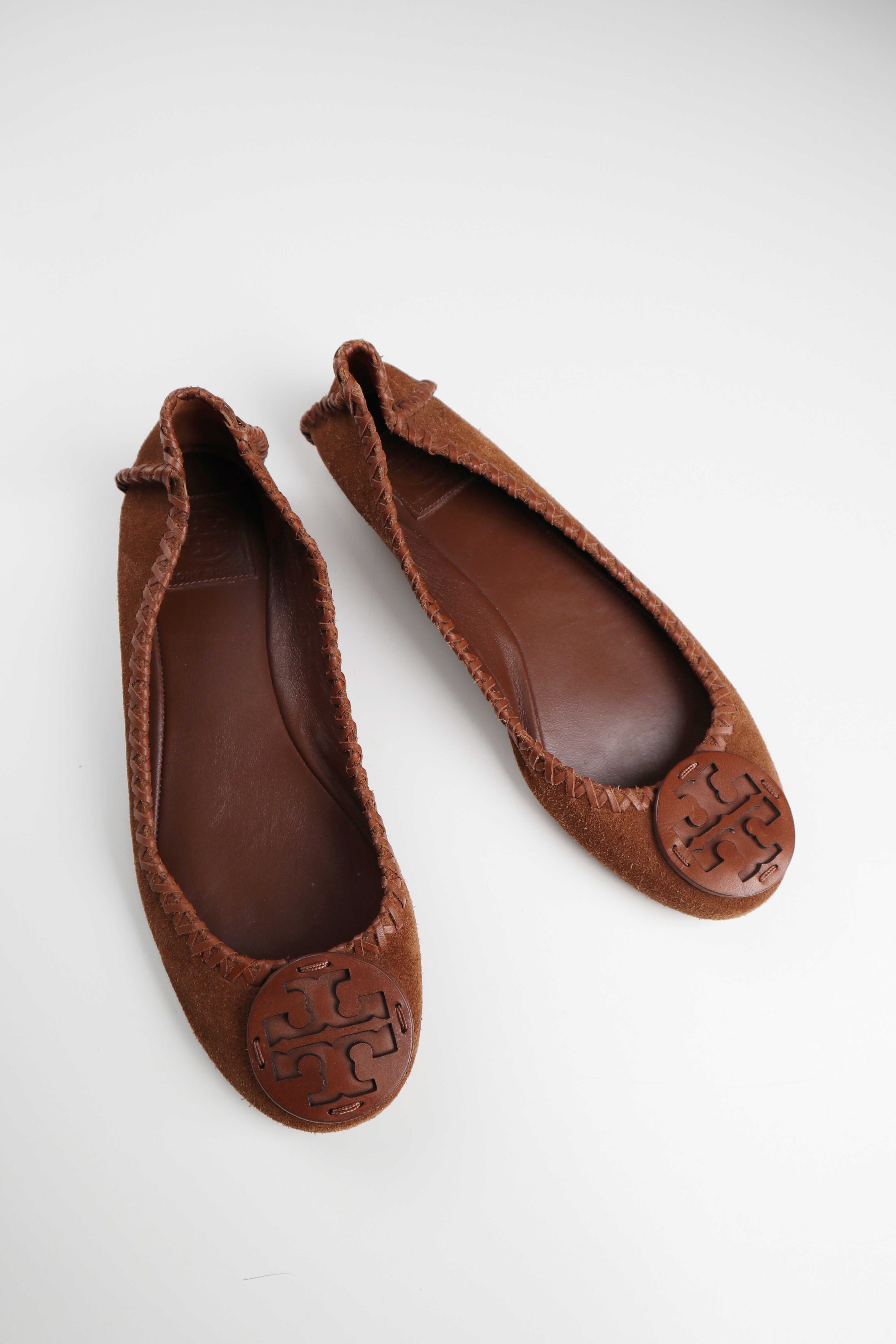 Tory Burch Ballerinas Wildleder Braun 42 Loafer Slipper