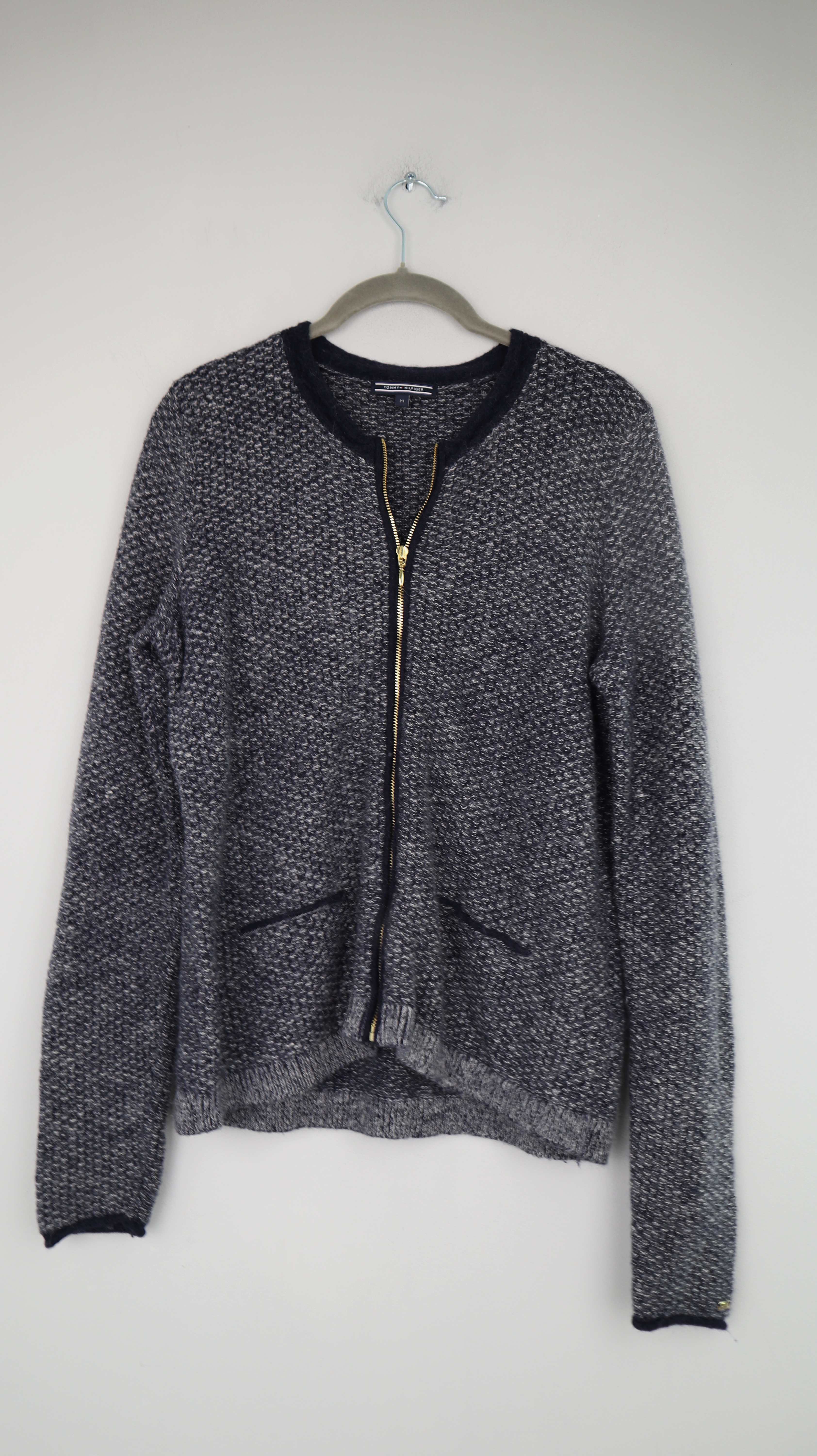 Tommy Hilfiger Strickjacke Blau Cardigan 38 M gestrickt