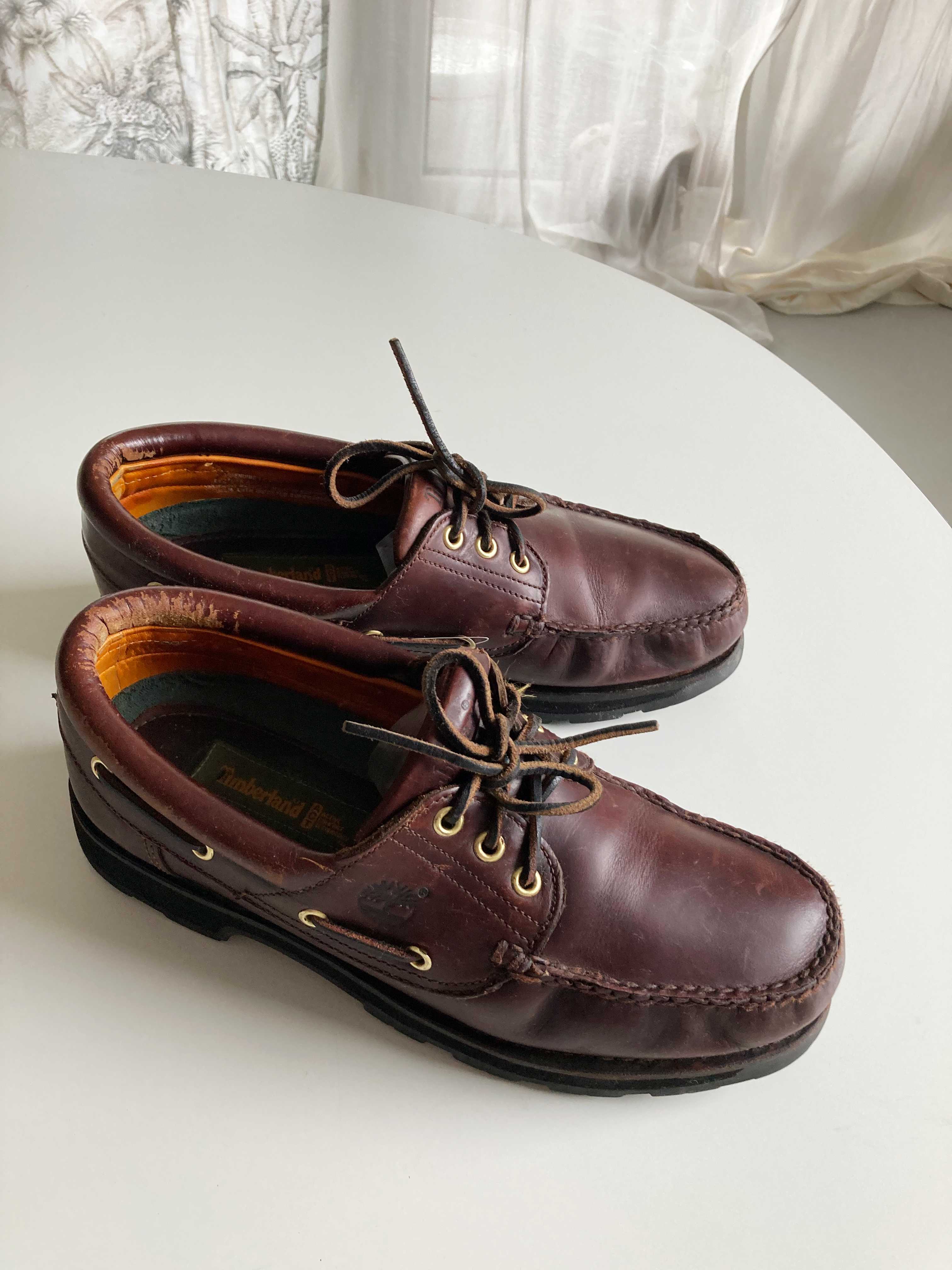 Timberland Bootsschuhe Loafer braun 3 eye 45 Loafer Lederschuhe