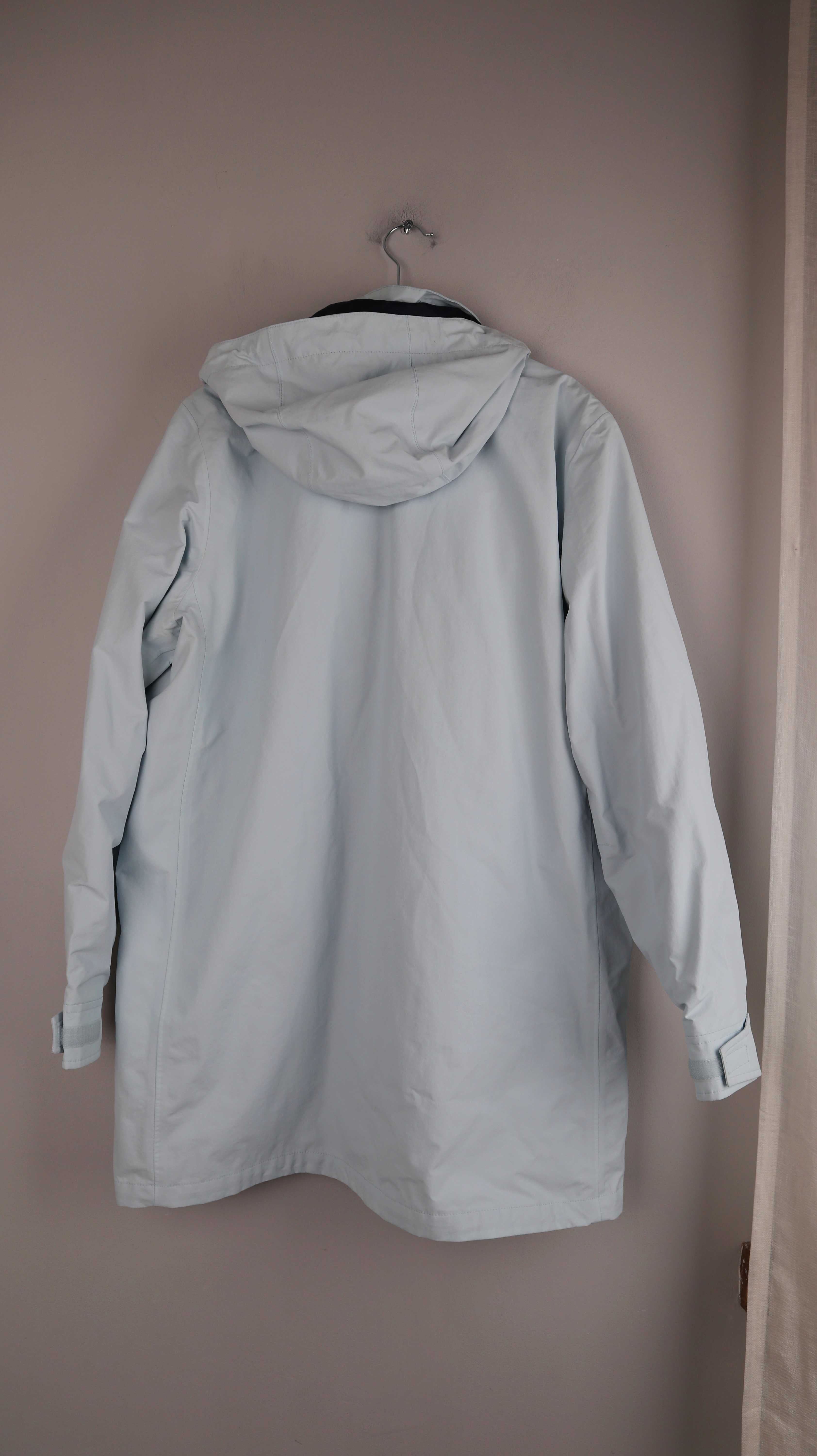 LandsEnd Jacke Regenjacke Blau hellblau XL Blau Regenmantel Kapuzenjacke