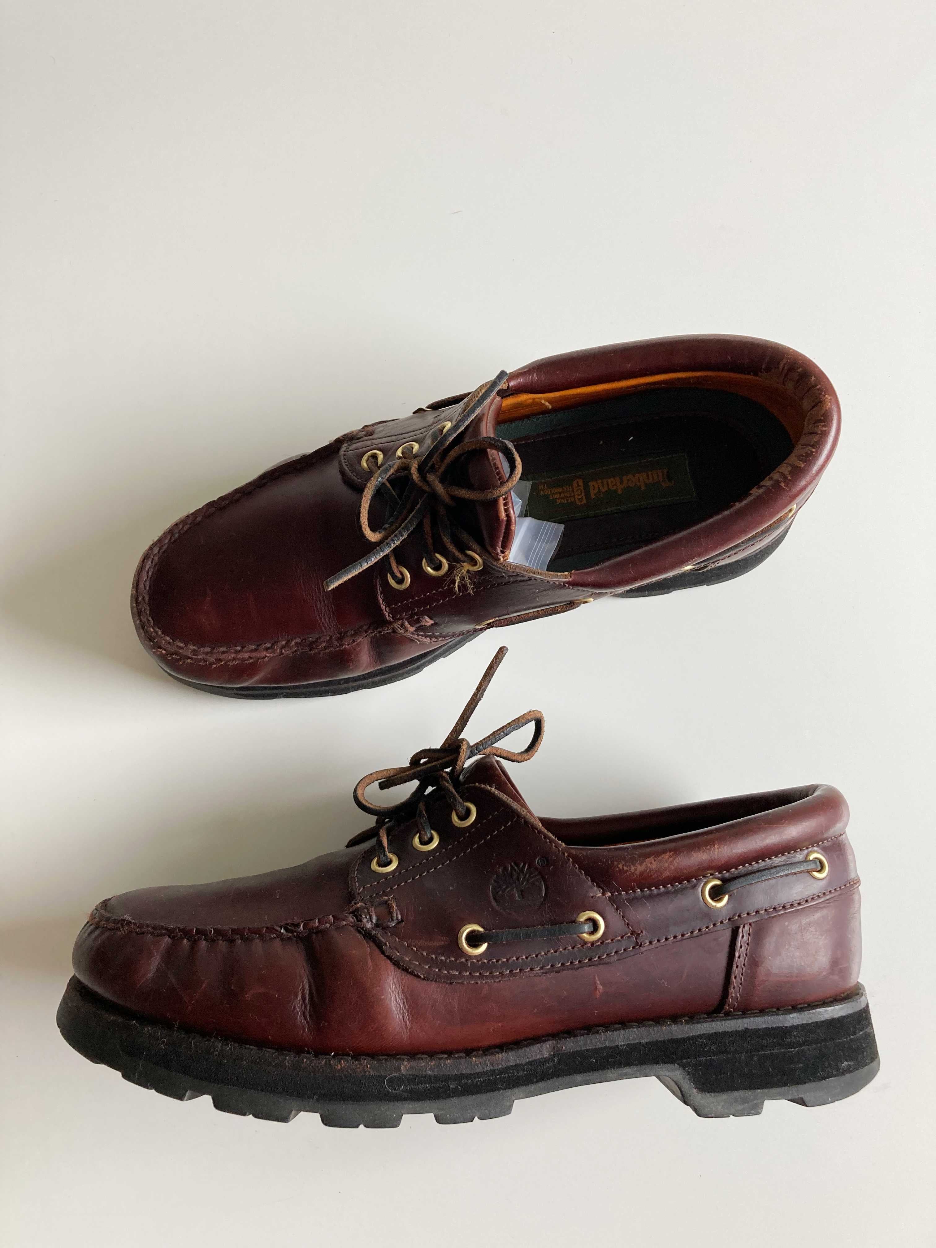 Timberland Bootsschuhe Loafer braun 3 eye 45 Loafer Lederschuhe