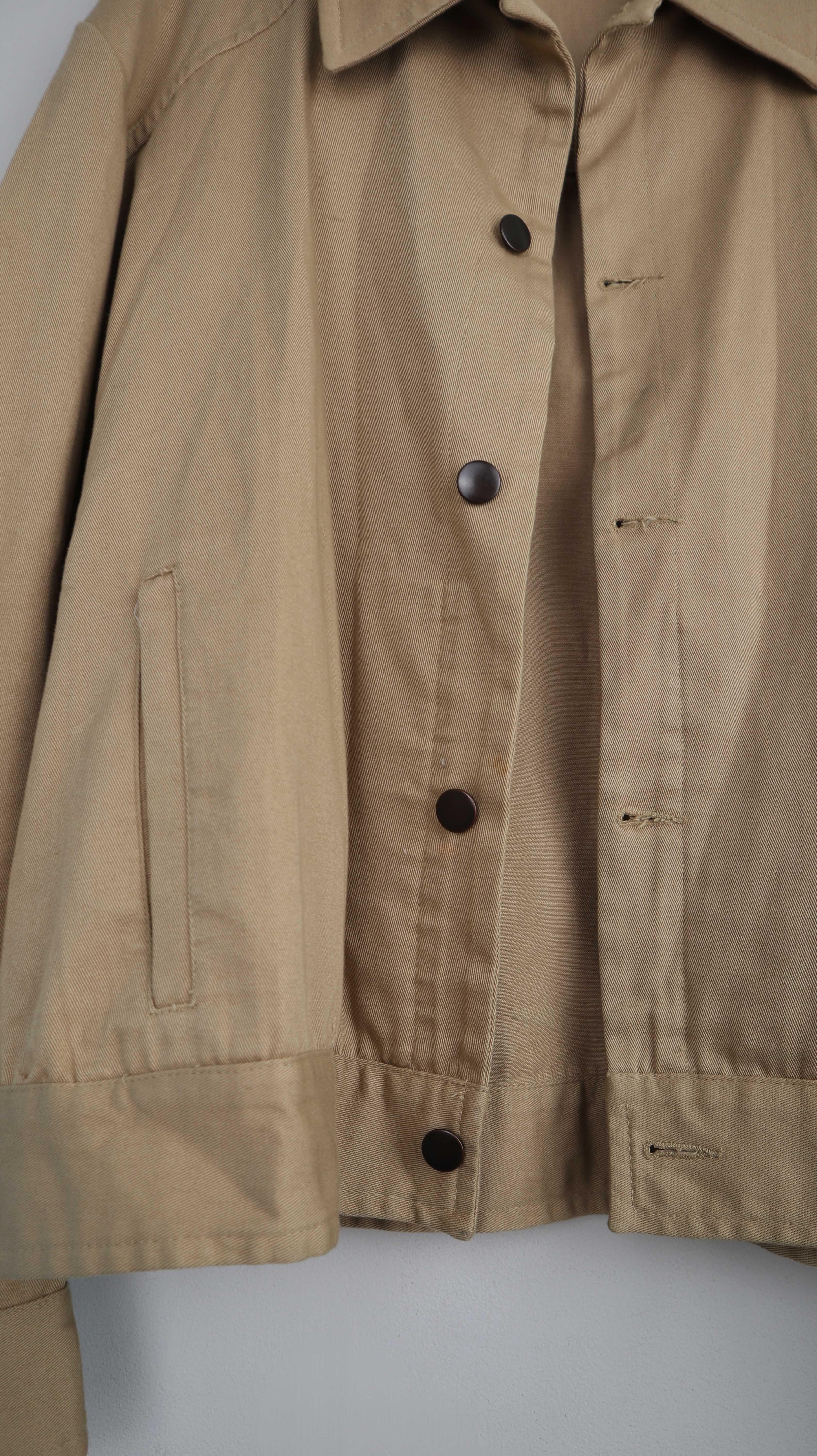 Zara Jacke Beige Braun XL Caban Übergangsjacke basic 40 L