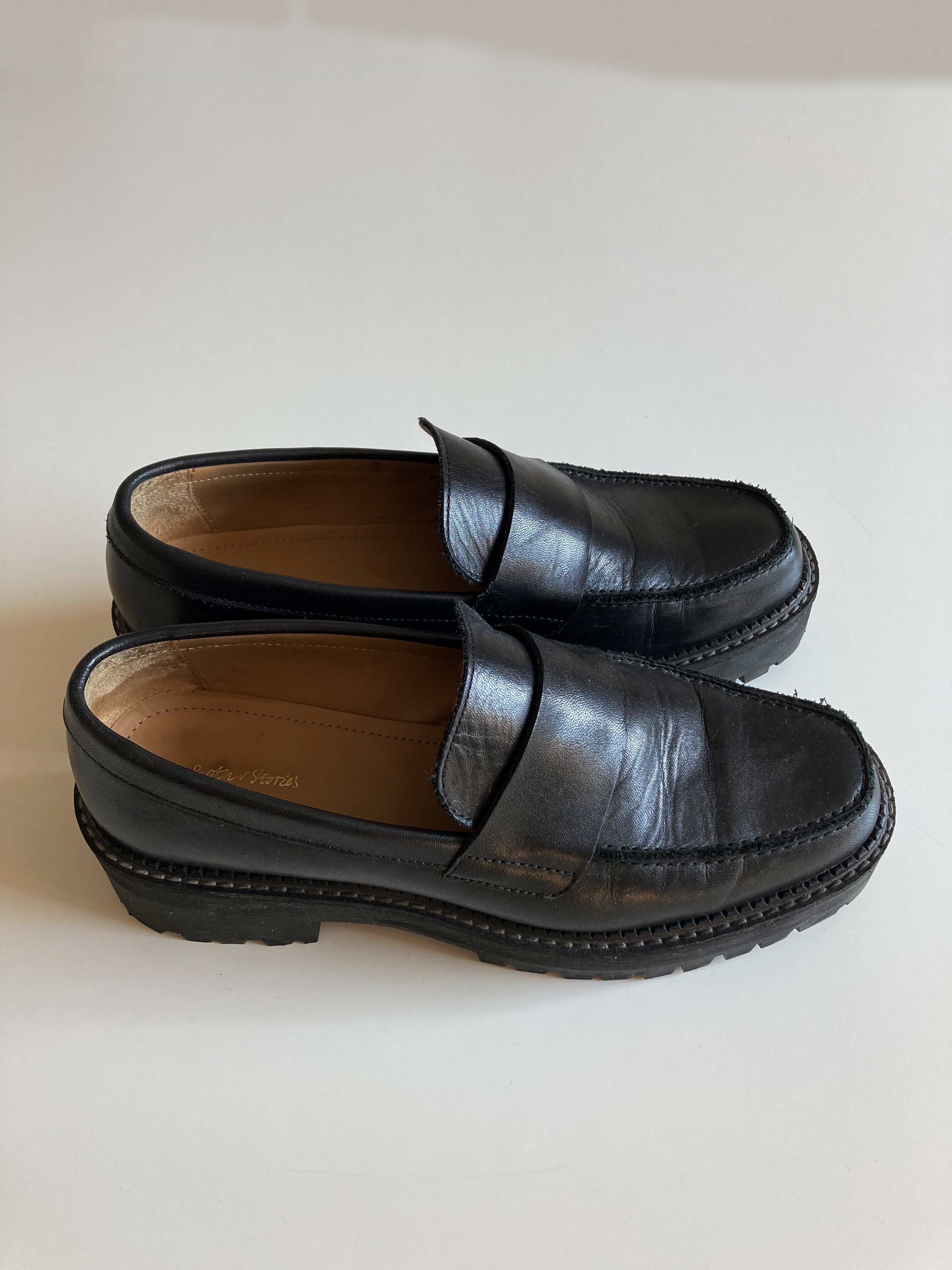 &other stories Slipper Loafer Schwarz Mokassins 38 Flache Schuhe