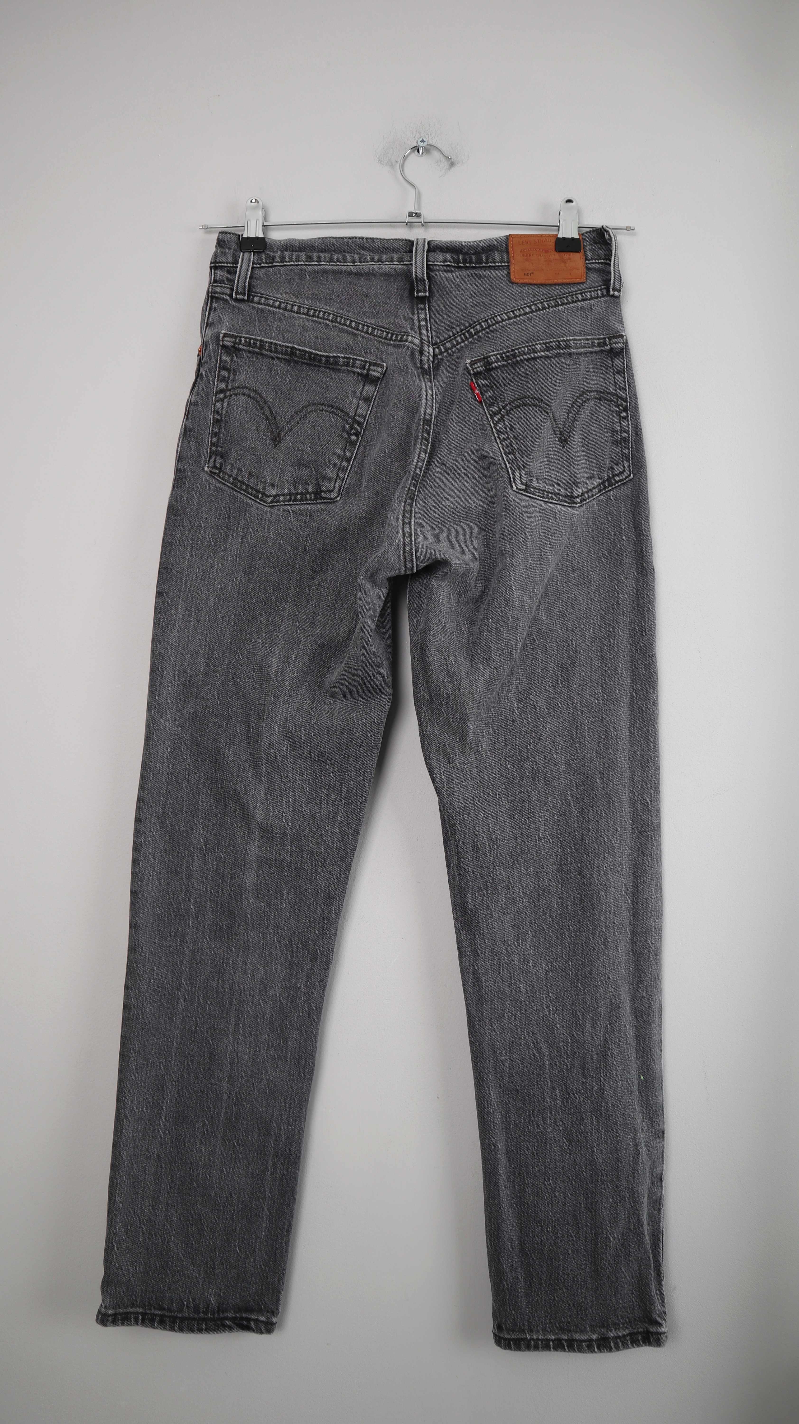 Levis 501 Grau straight fit W26 L28 washed denim Hose Jeans