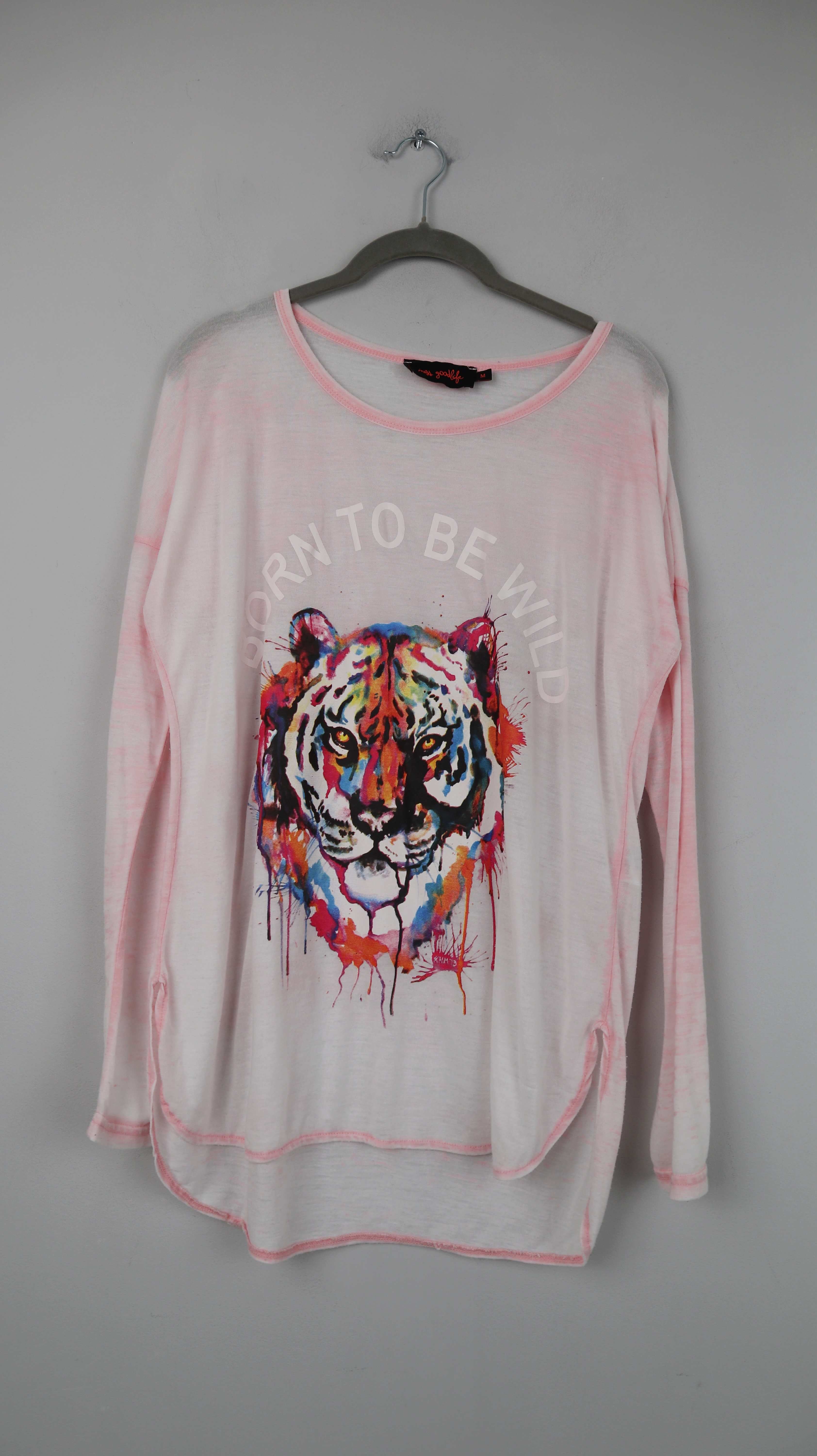 Miss Goodlife Shirt Rosa Longsleeve bedruckt 38 M Löwe