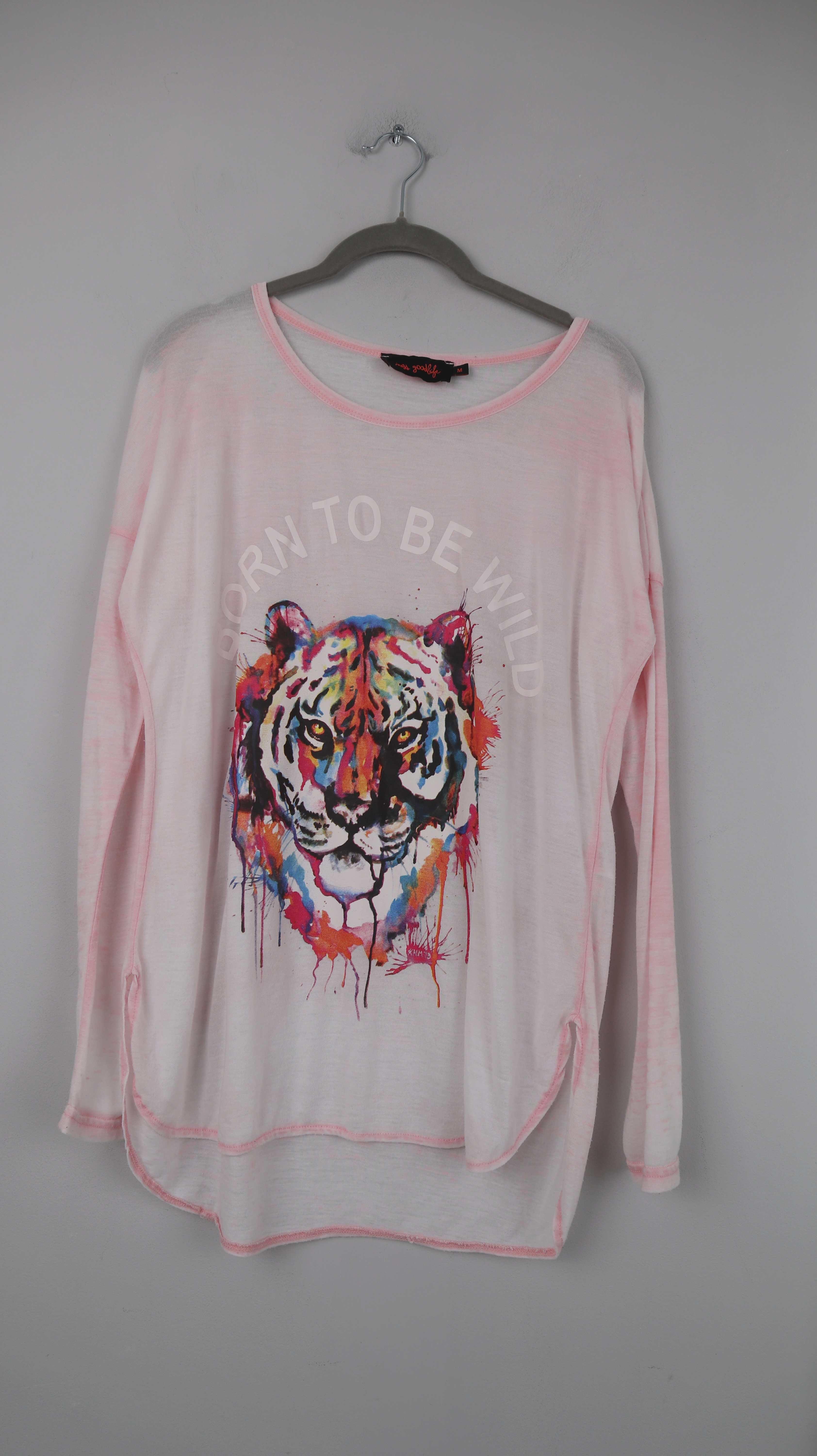 Miss Goodlife Shirt Rosa Longsleeve bedruckt 38 M Löwe