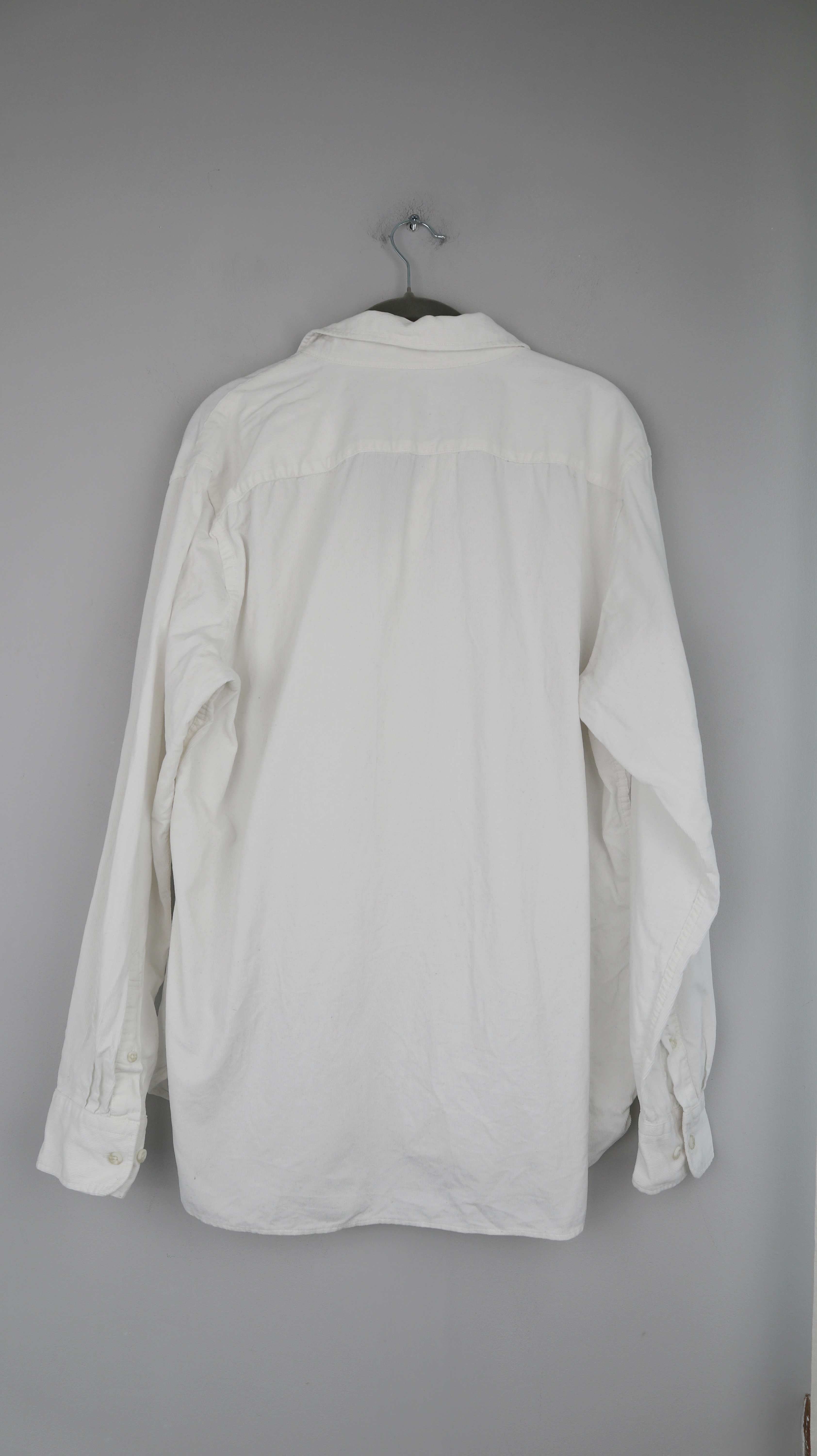 Uniqlo Hemd weiß Shirt Cord Cordhemd L Langarm