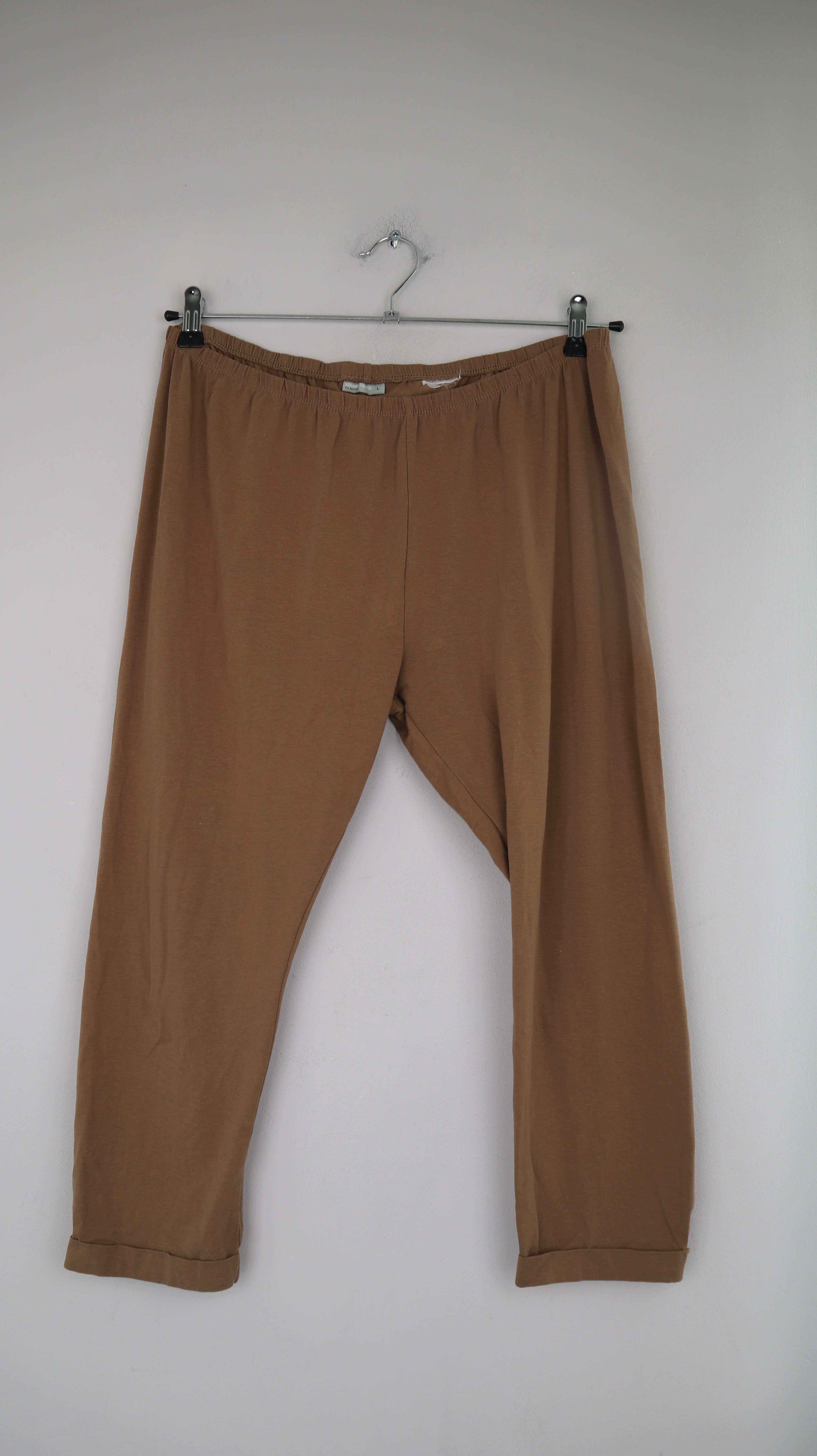 Laura Torelli Leggings braun Stoffhose 40 L 3/4 Hose