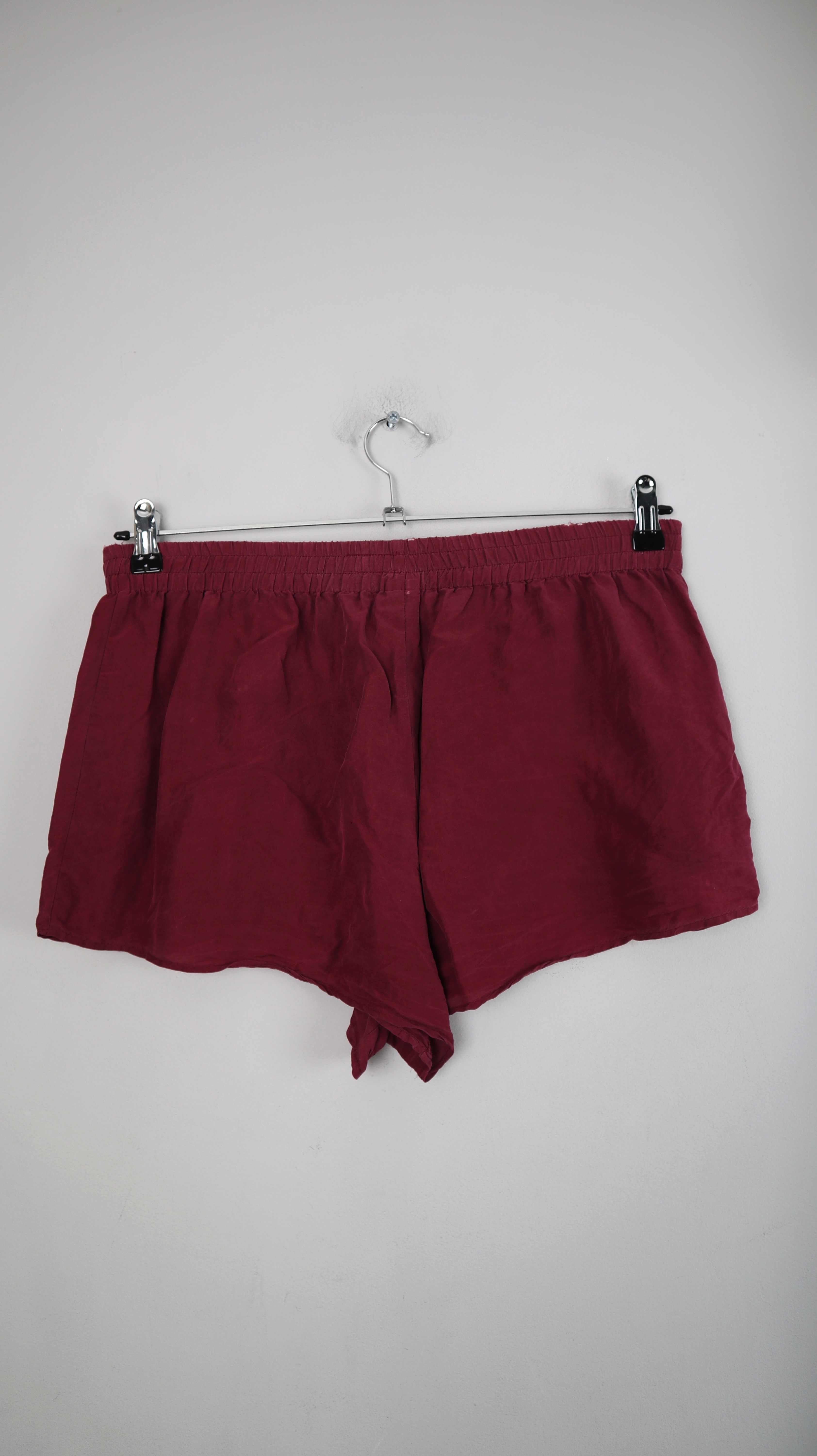 Shorts Seide rot kurze Hose Seidenshorts 38 M basic Schlafshorts