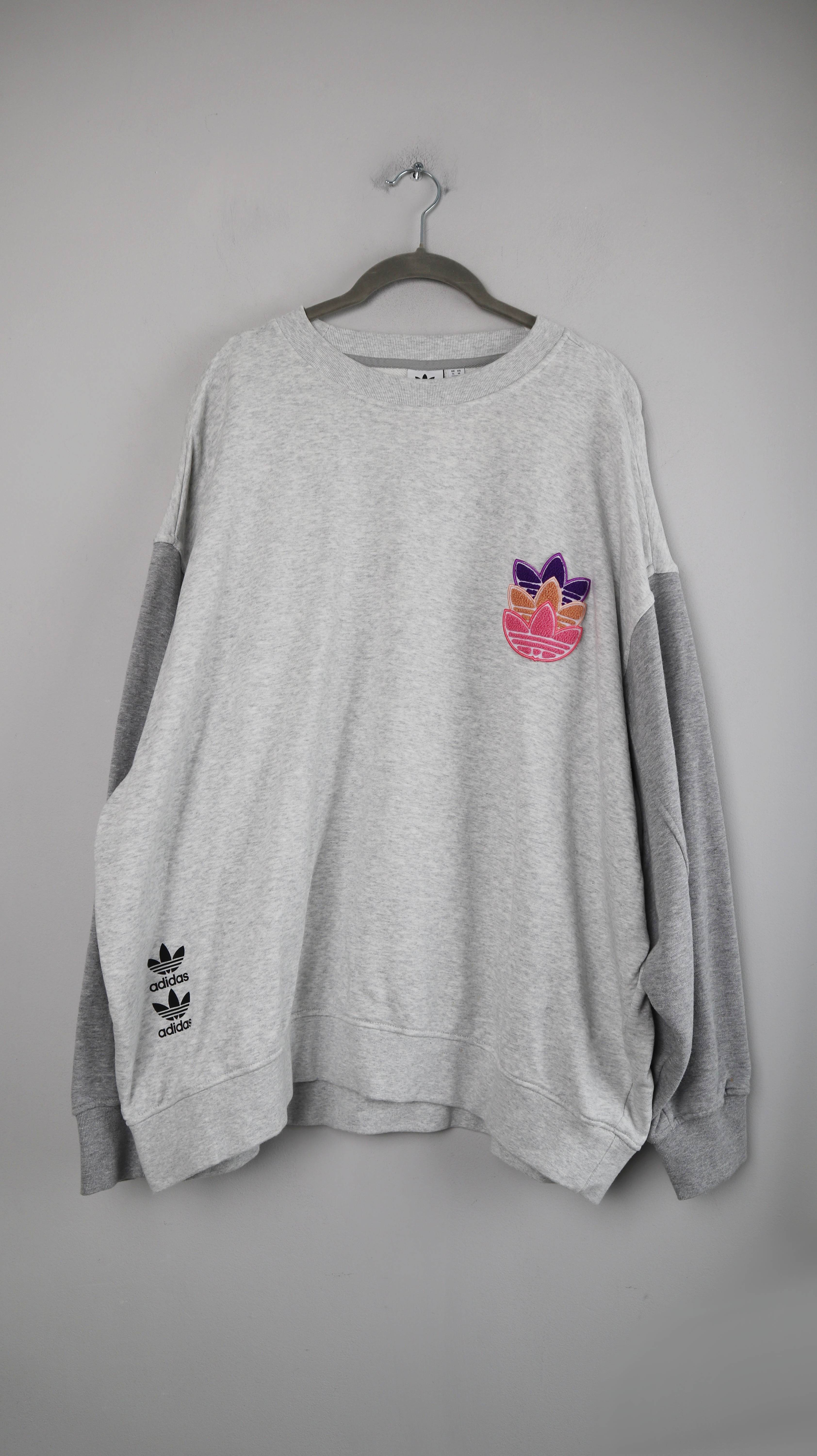 Adidas Pullover Sweater Grau basic 40 L Oberteil Langarm