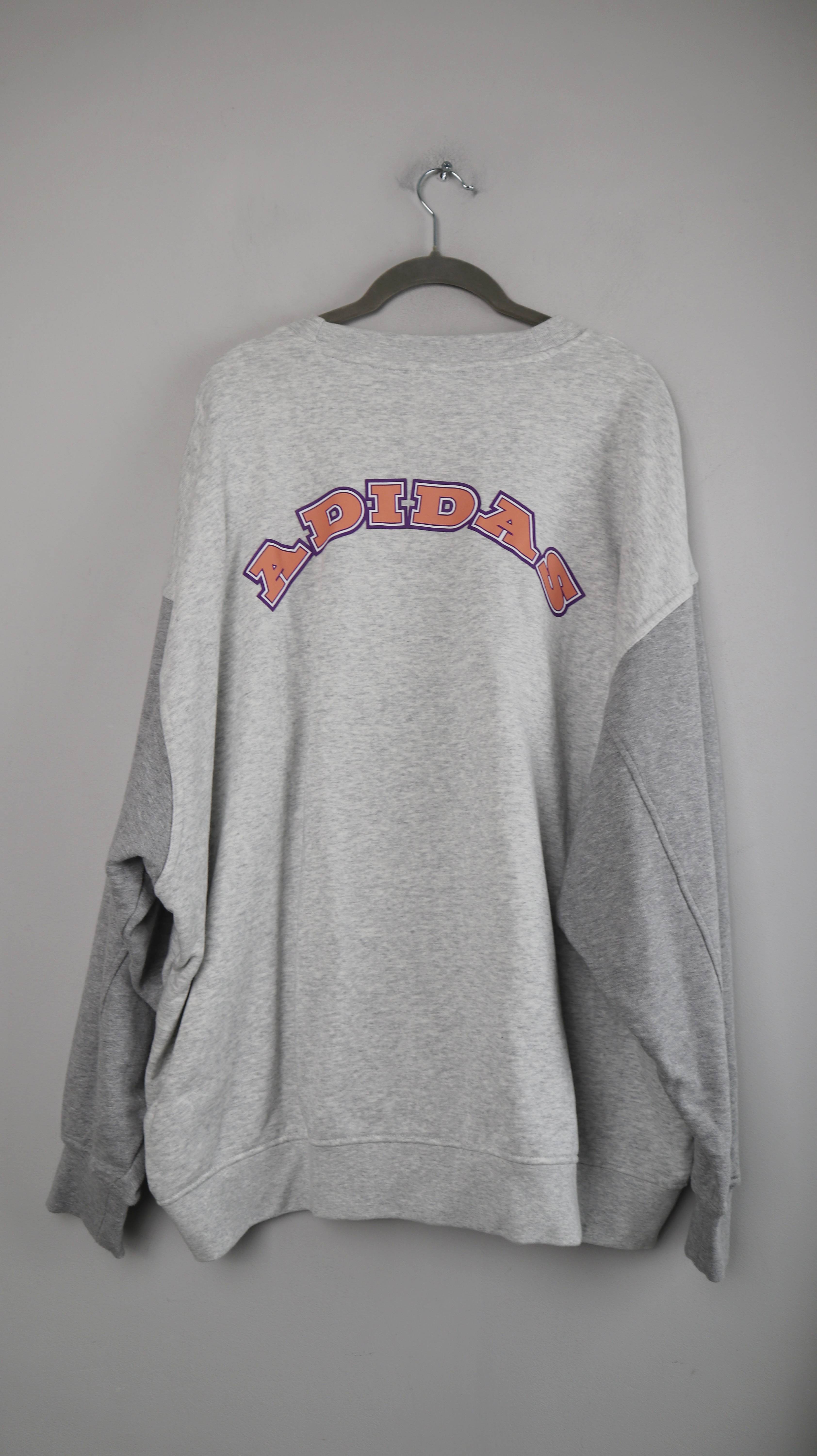 Adidas Pullover Sweater Grau basic 40 L Oberteil Langarm