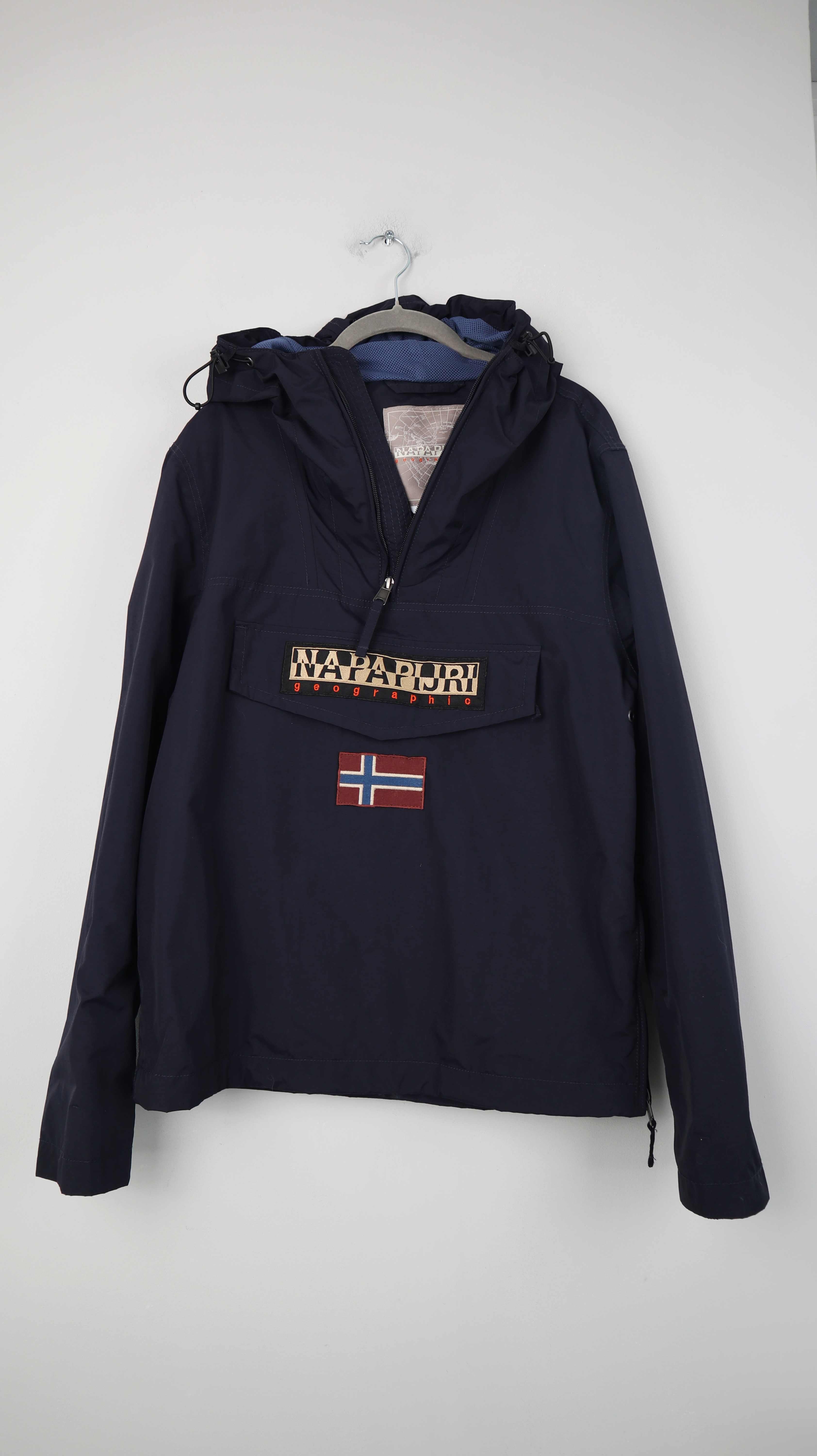 Napapijri Jacke Regenjacke Blau Dunkelblau 40 L Windbreaker