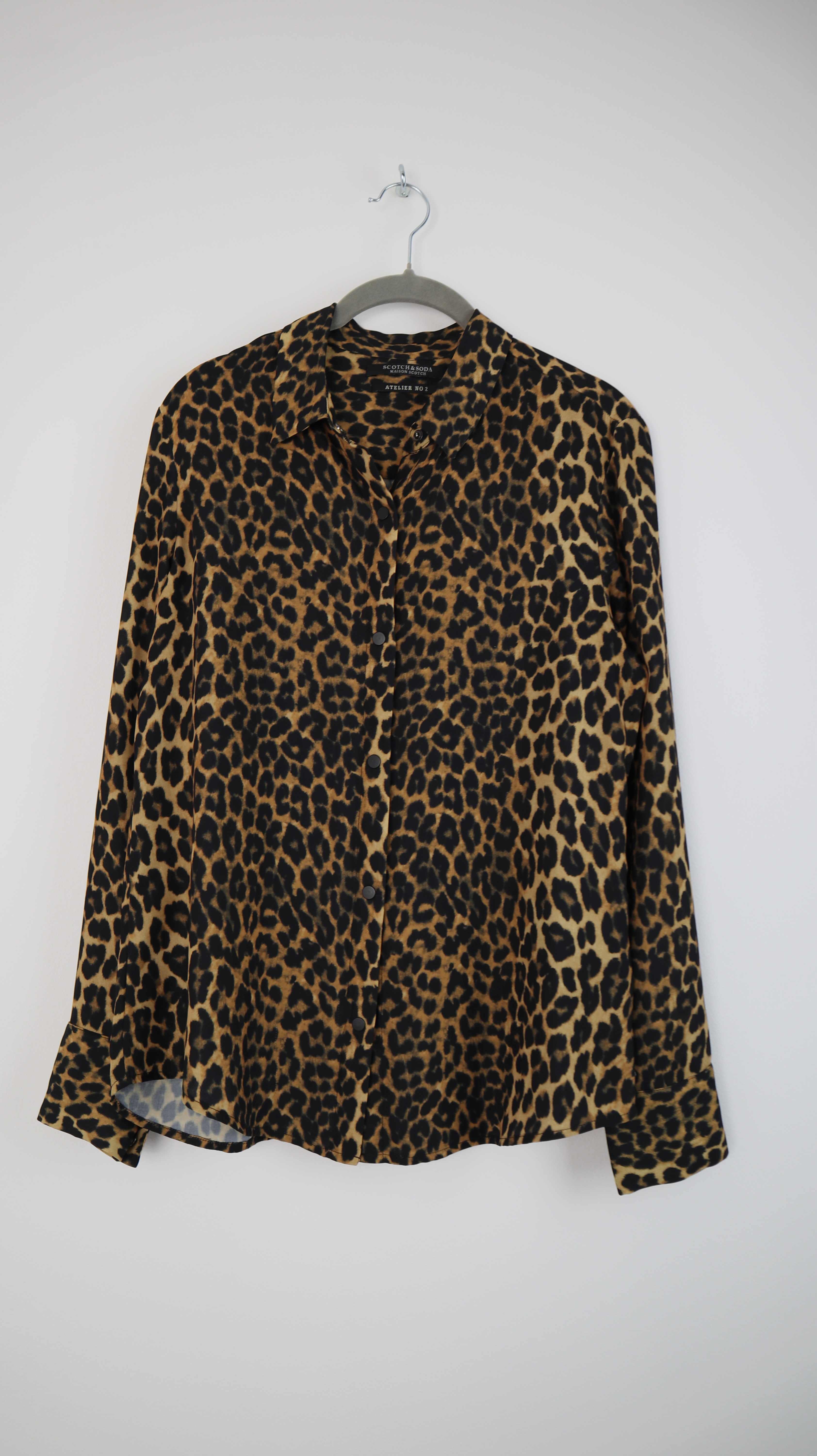 Scotch & Soda Hemd Bluse Leo Leopardenmuster 38 M braun Animal