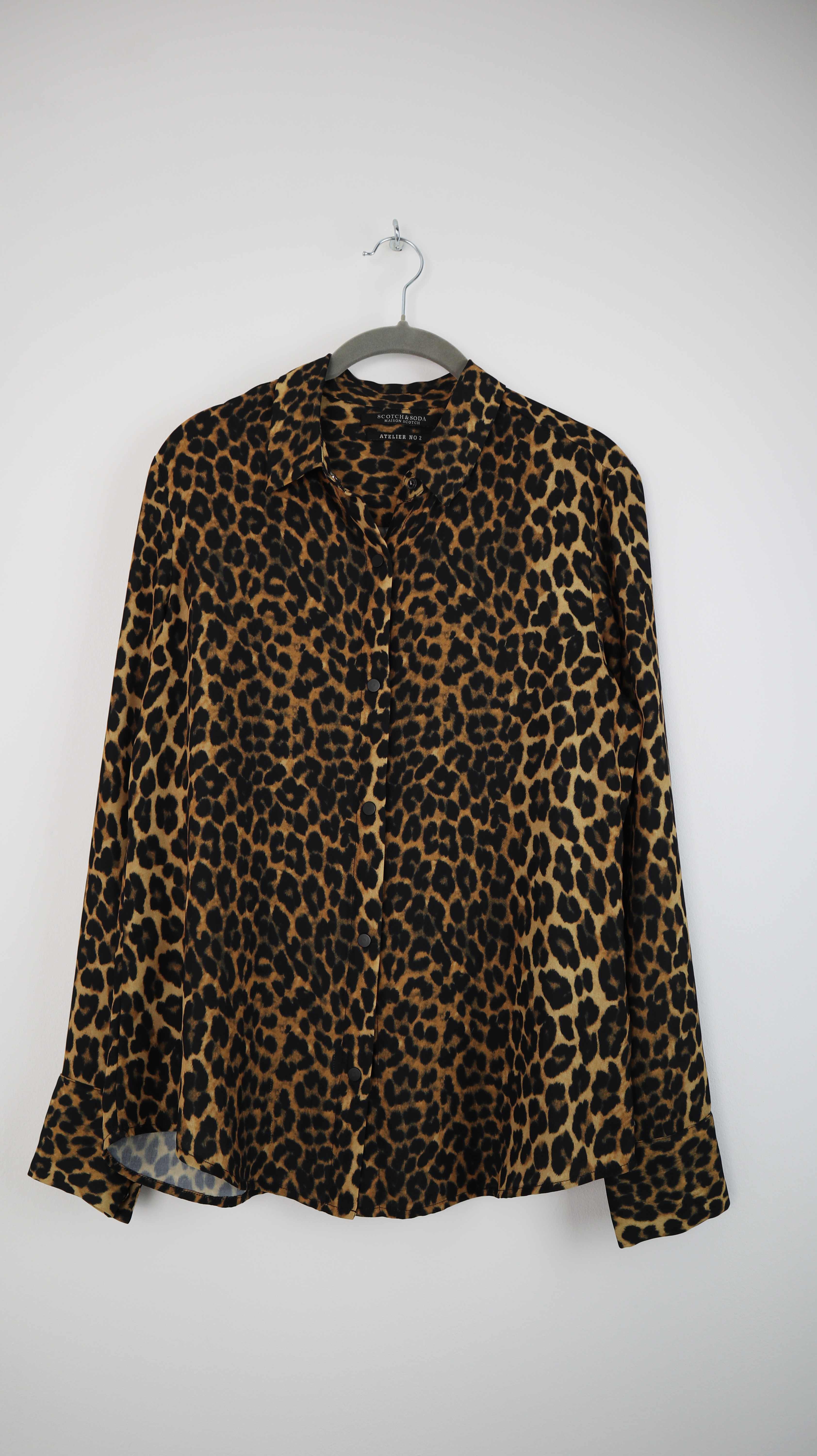 Scotch & Soda Hemd Bluse Leo Leopardenmuster 38 M braun Animal