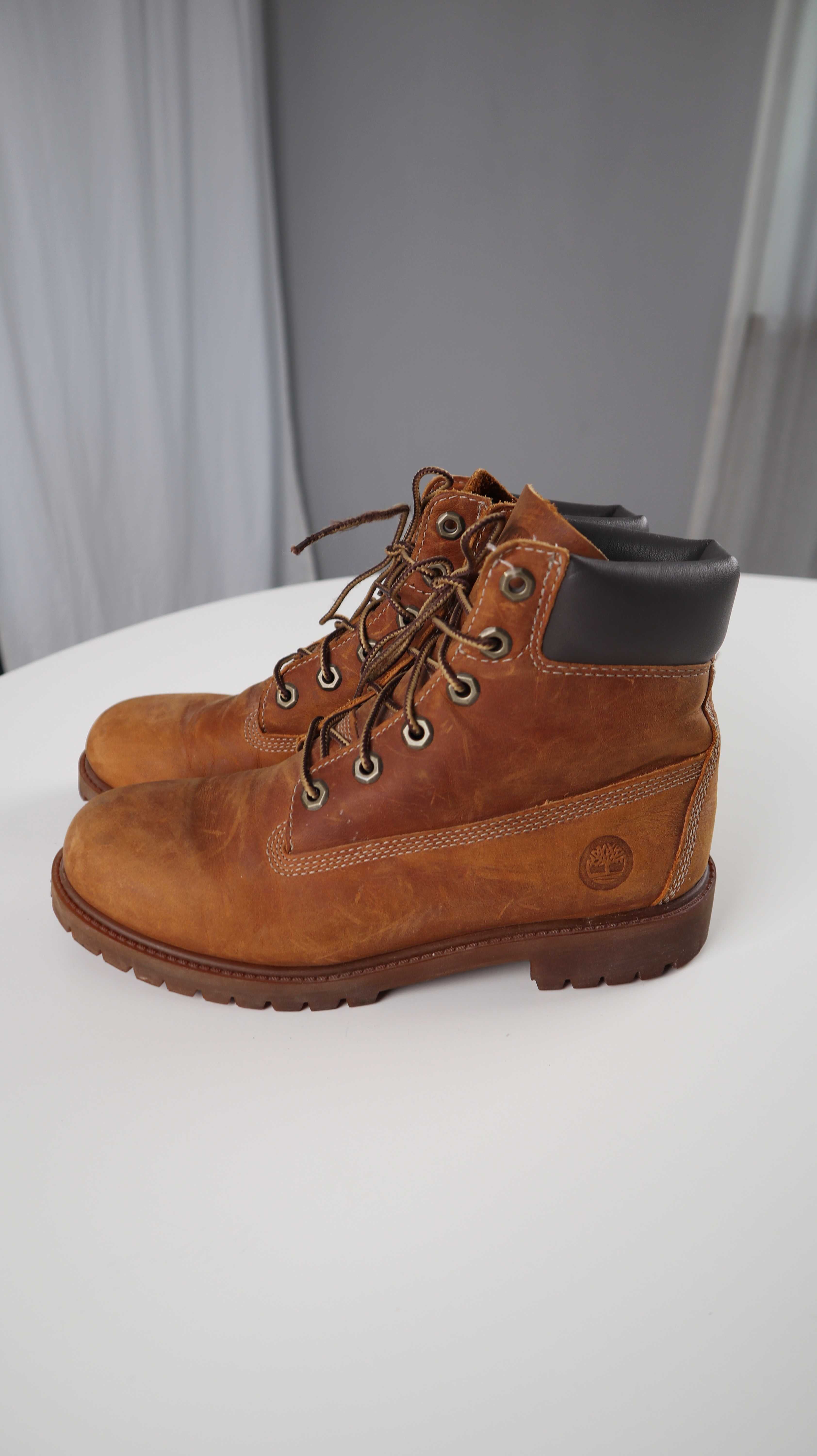 Timberland Stiefel Schnürer Stiefeletten Braun Lederstiefel 39,5