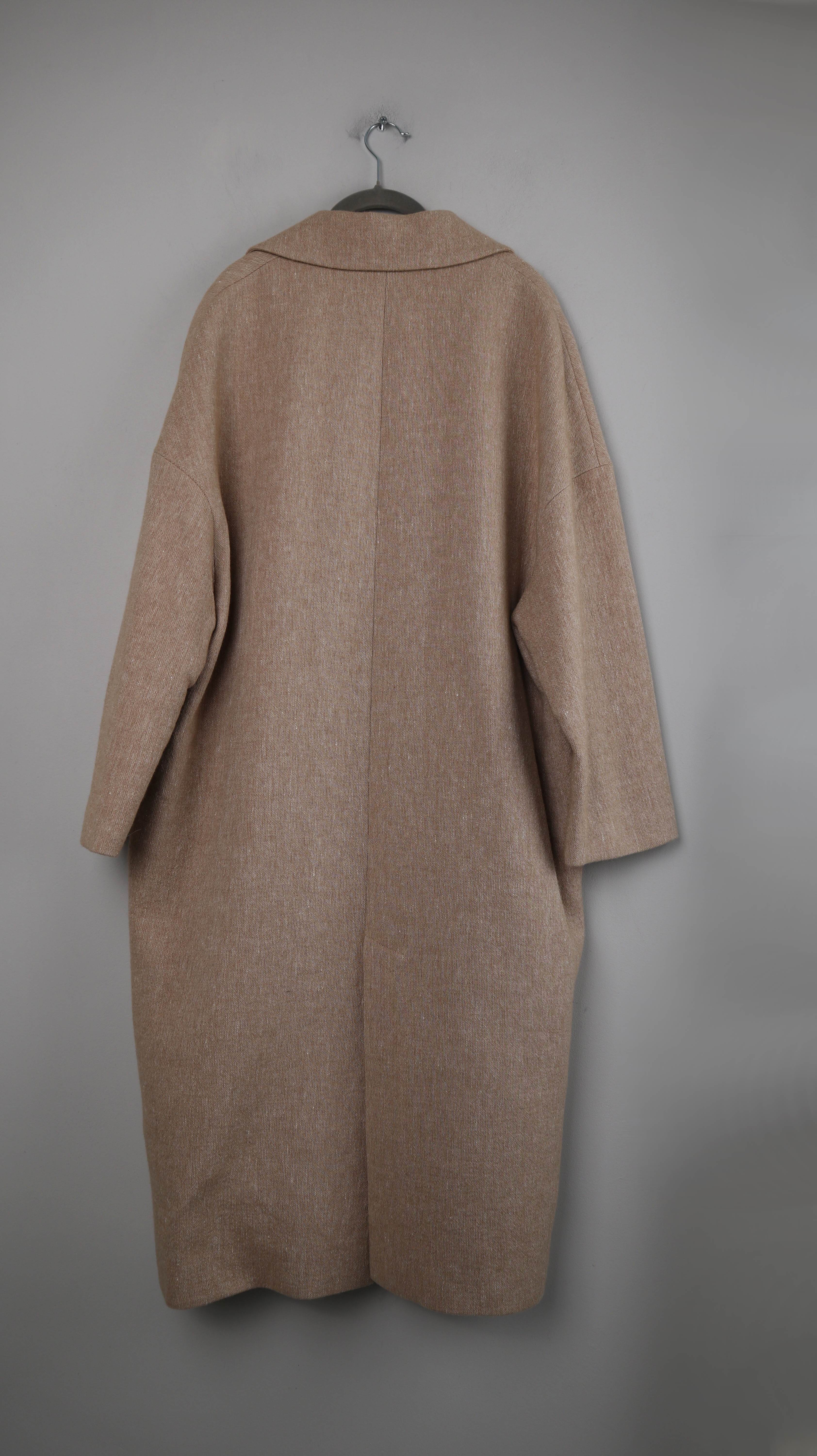 Zara Mantel Creme Beige 40 L Staubmantel Lang basic Jacke