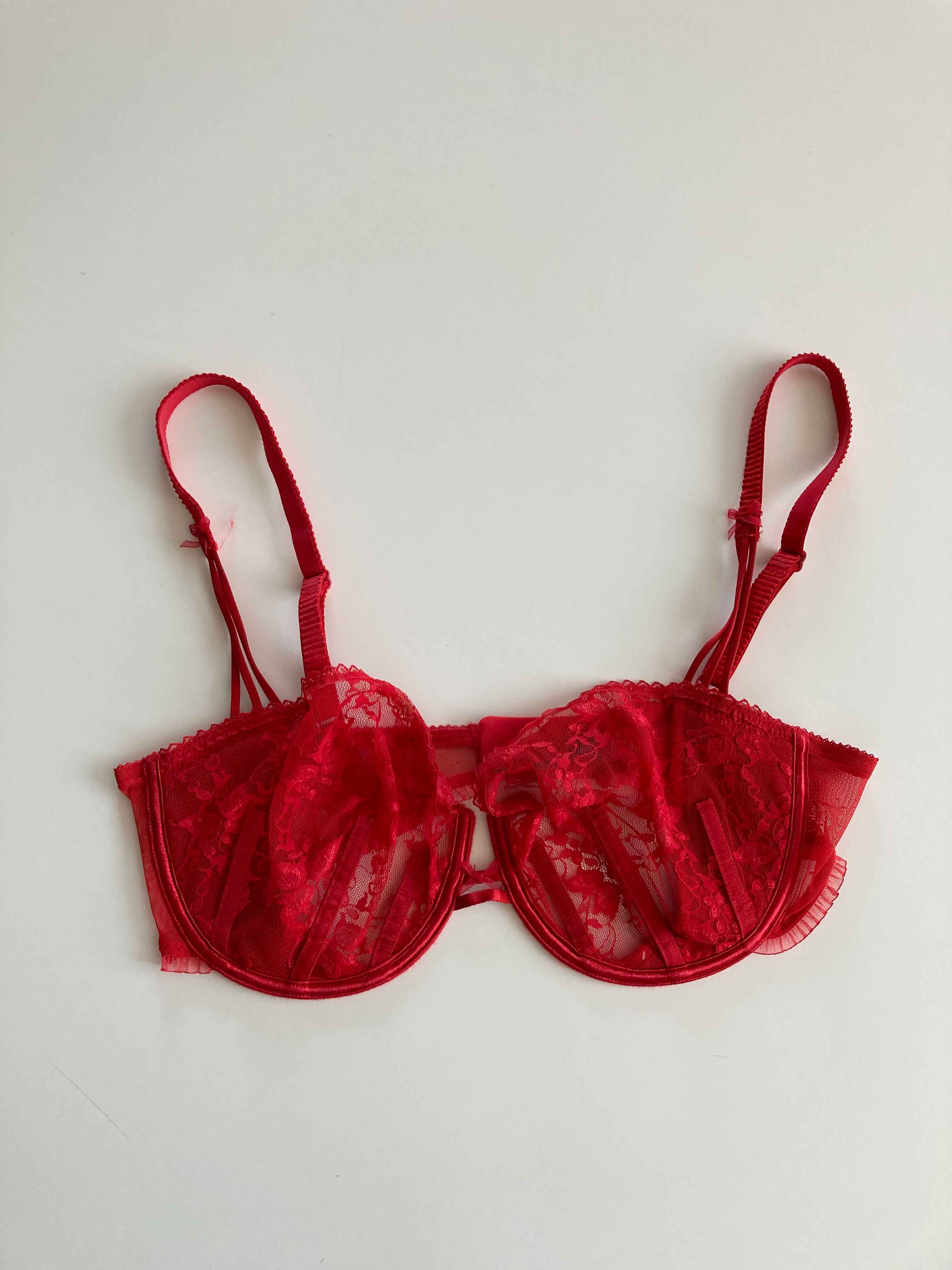 Valisere 80 D BH rot basic Spitzenbh Unterwäsche