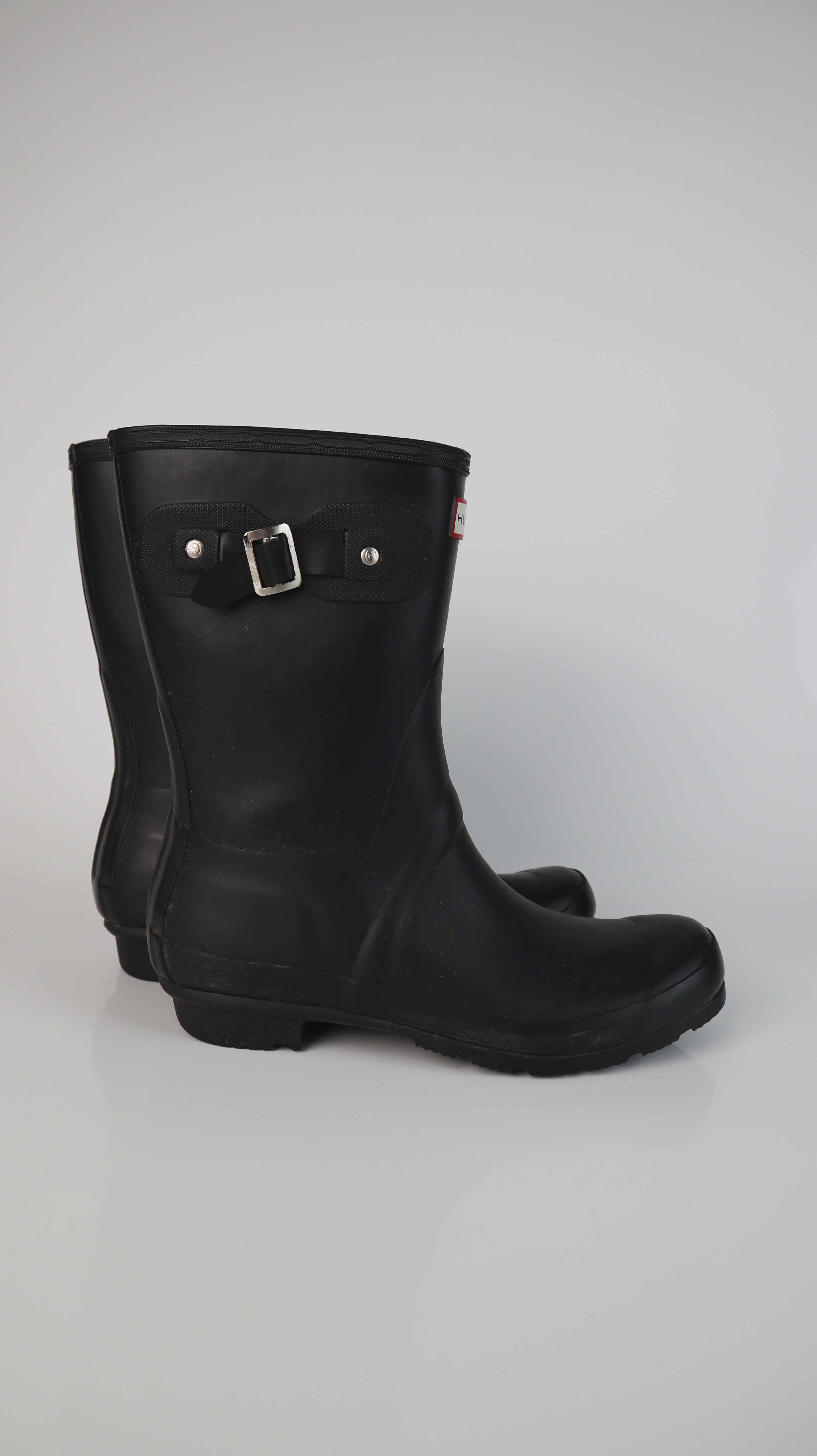 Hunter Gummistiefel schwarz Halb 42 Stiefel Regenstiefel