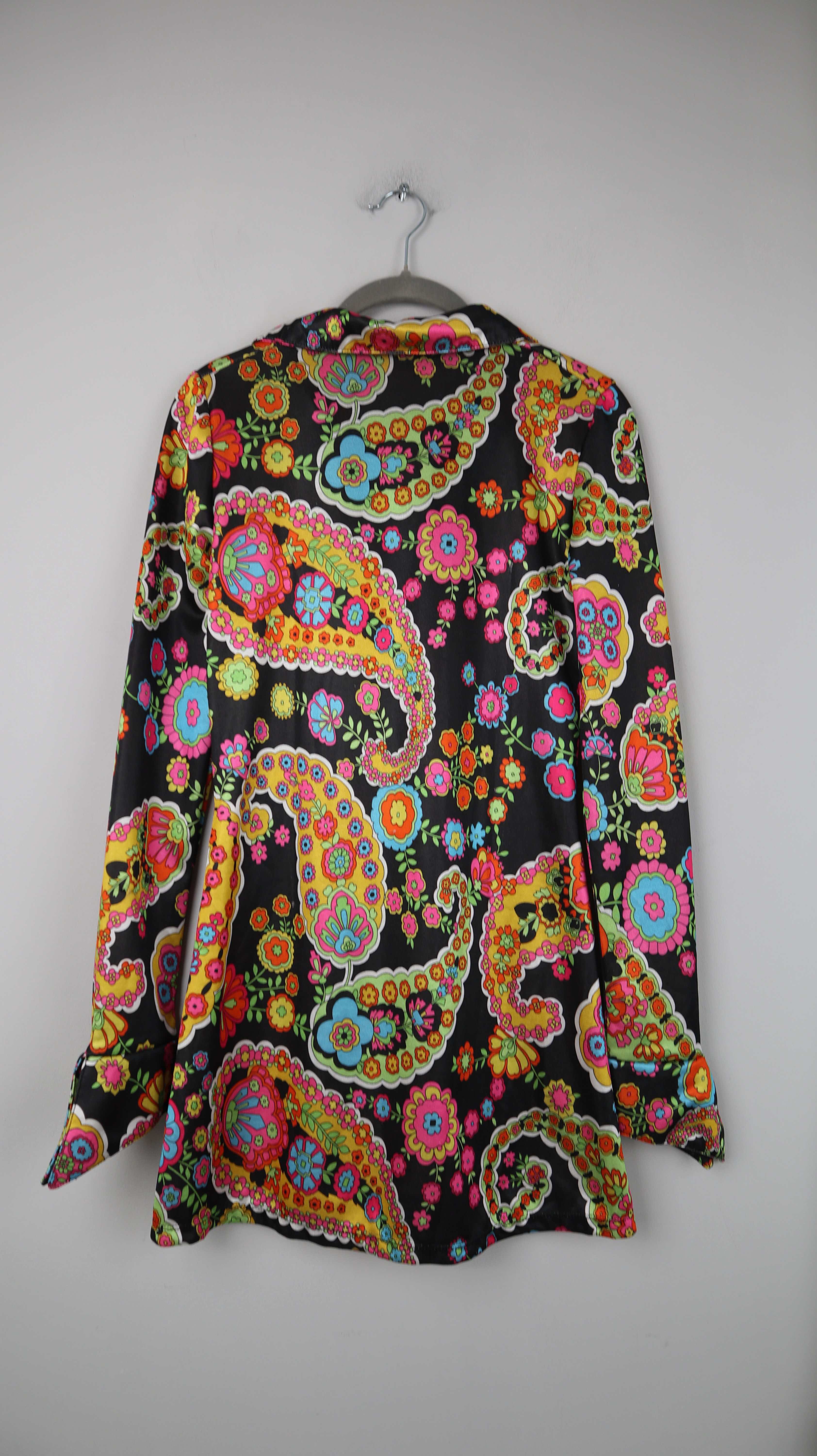 Schlagermove Kleid bunt schwarz Midi Midikleid 36 S Paisley Paisleykleid