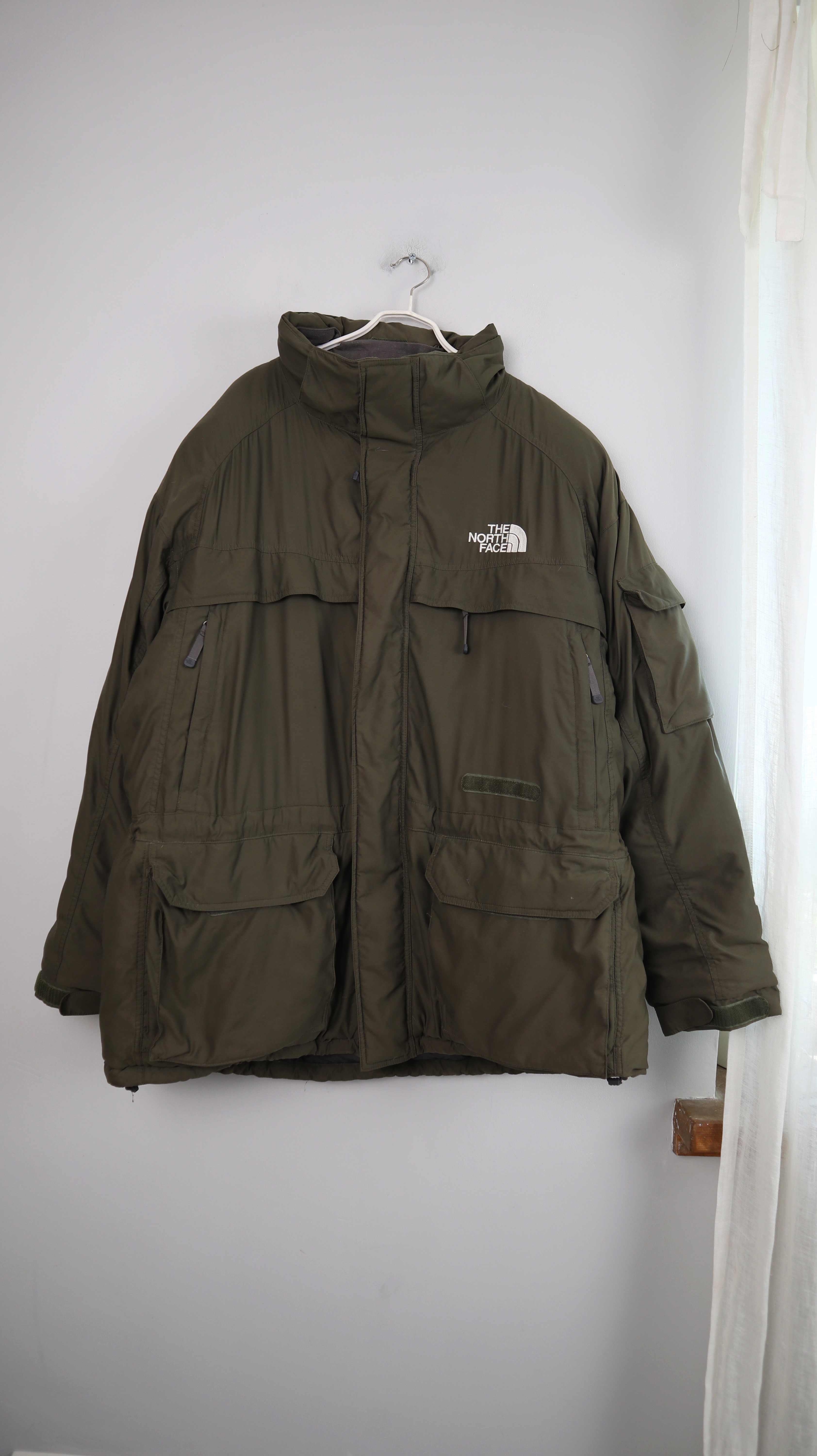 The North Face Jacke XXL Grün Khaki Daunenjacke Winterjacke Parka