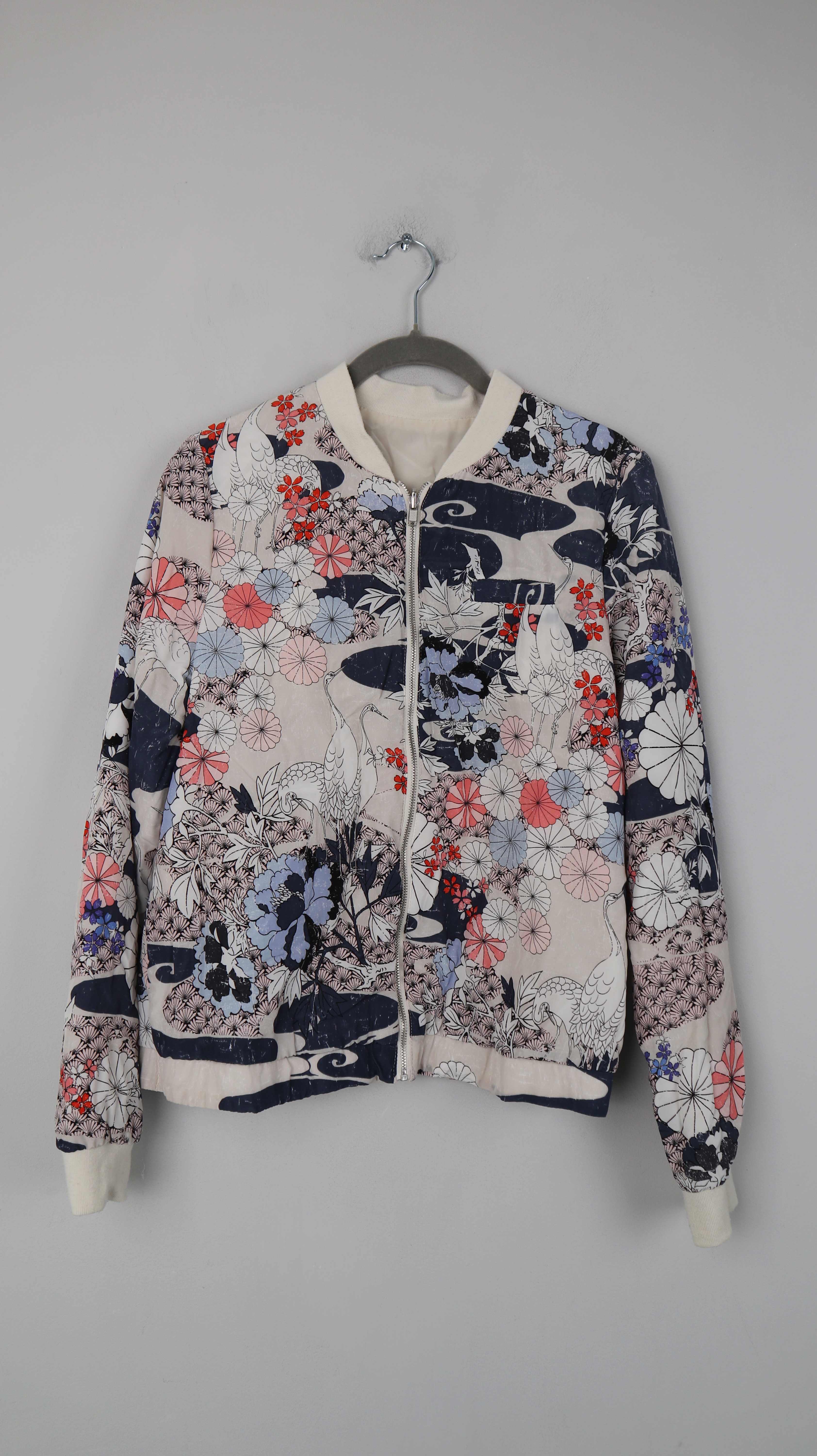 Vero Moda Blouson Jacke Bomberjacke 38 M asiatisch blau beige rosa