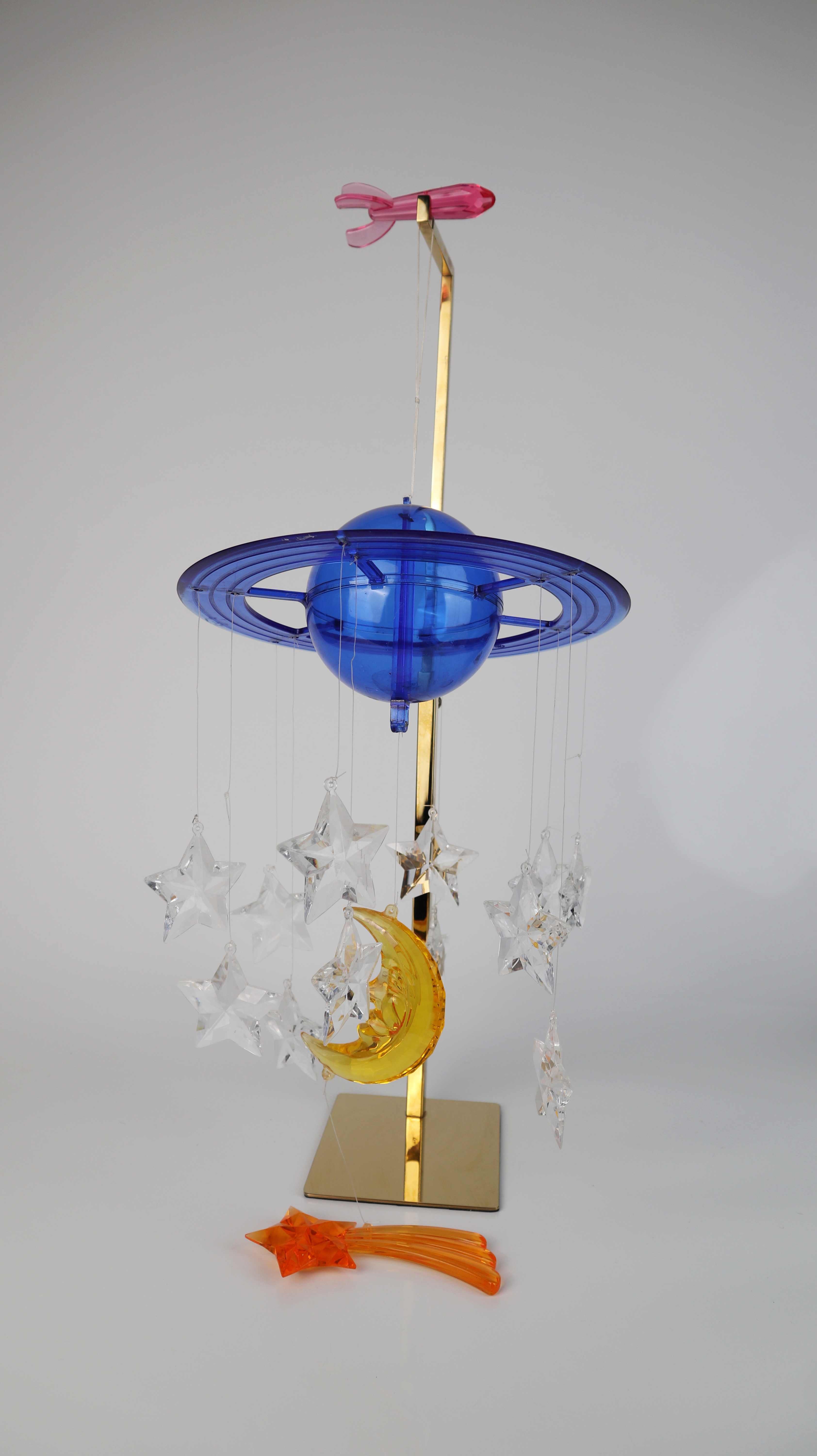 IKEA 1990s Mobile Kunststoff Planeten Sterne Art Deco Mond