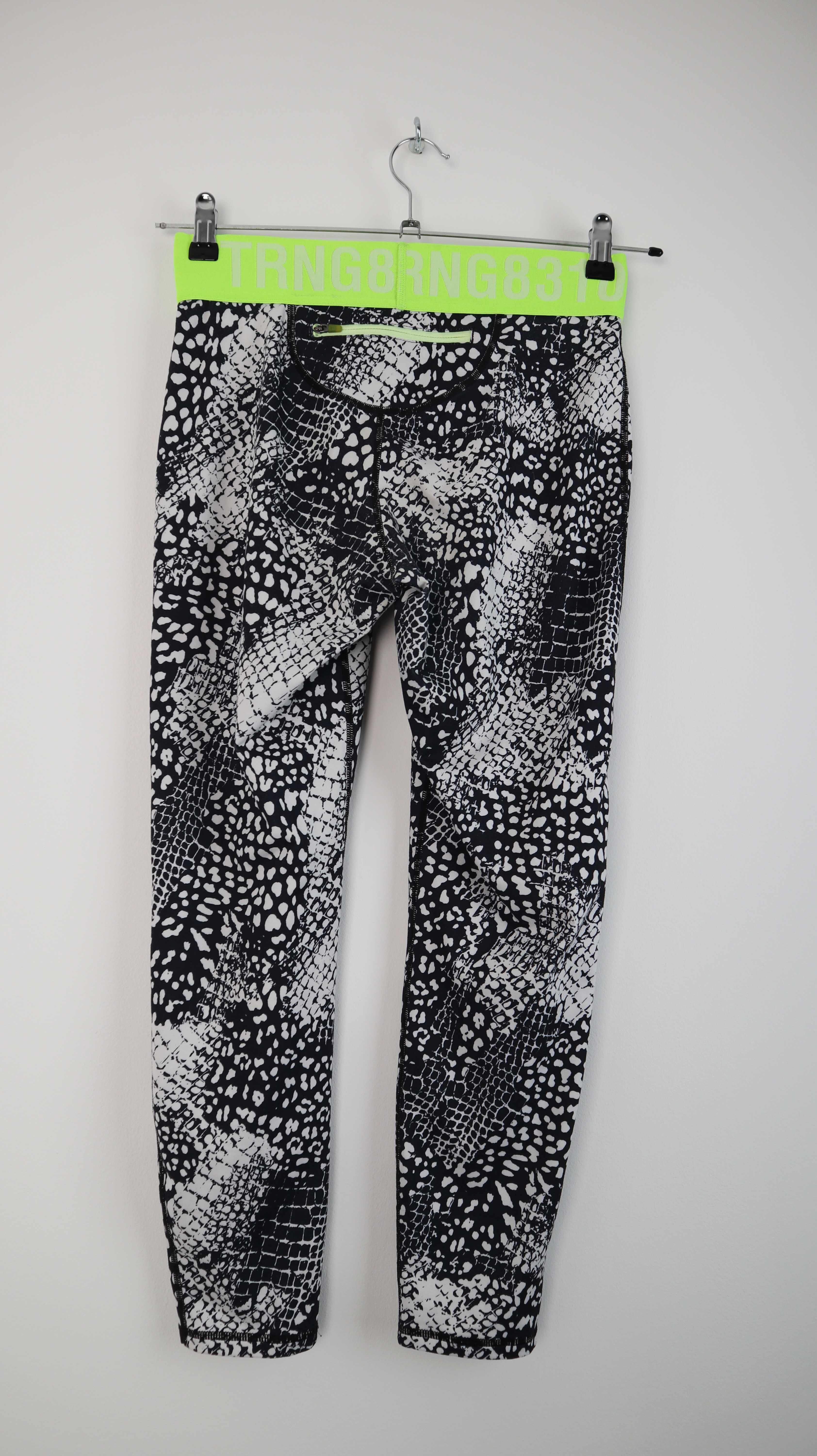 H&M Sporthose Leggings schwarz weiß 36 S