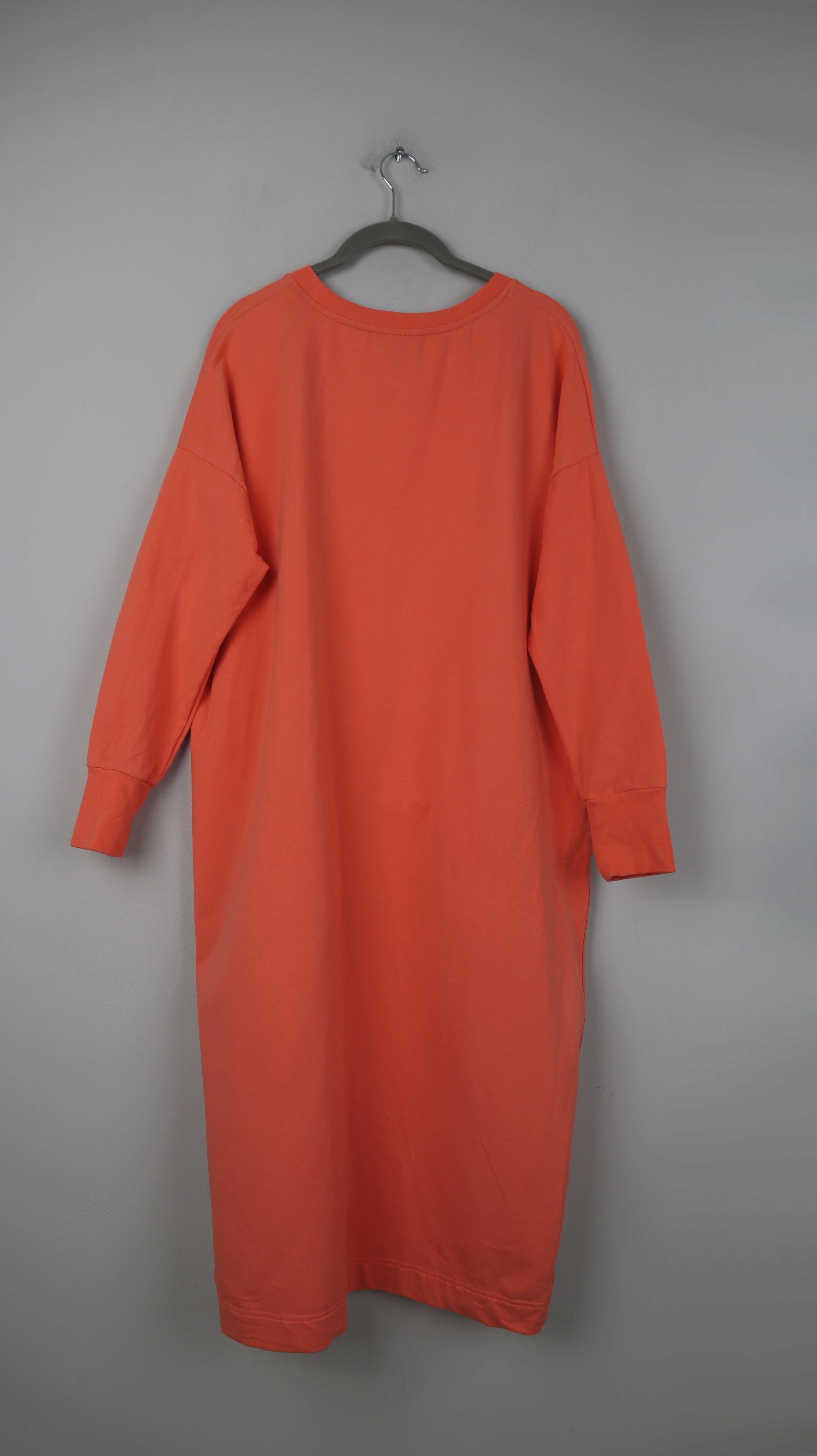 PAPU Kleid Orange Lang Midi 38 M Midikleid Baumwolle Koralle