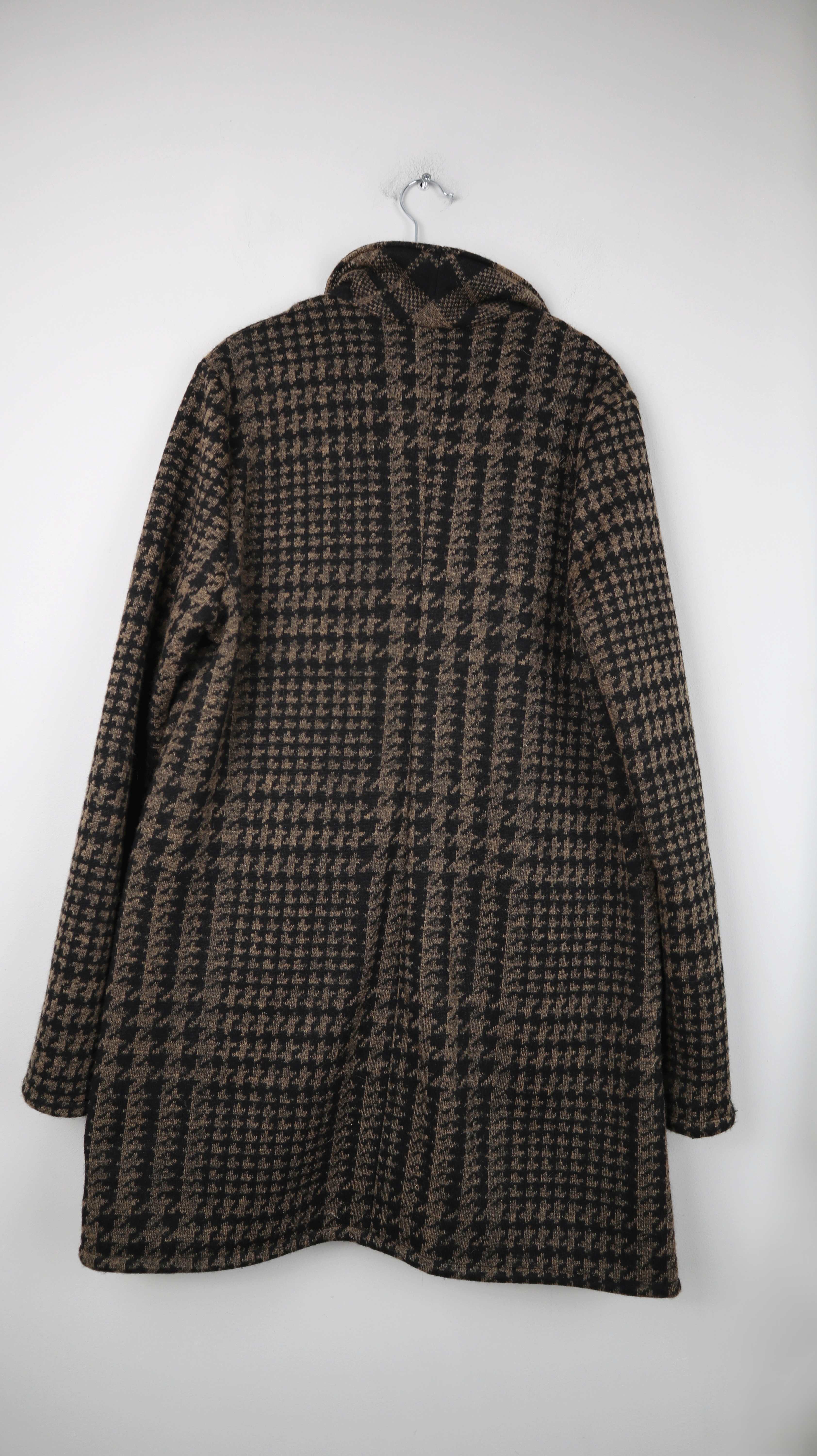 Mantel Wollmantel Schurwolle Braun Schwarz 38 M