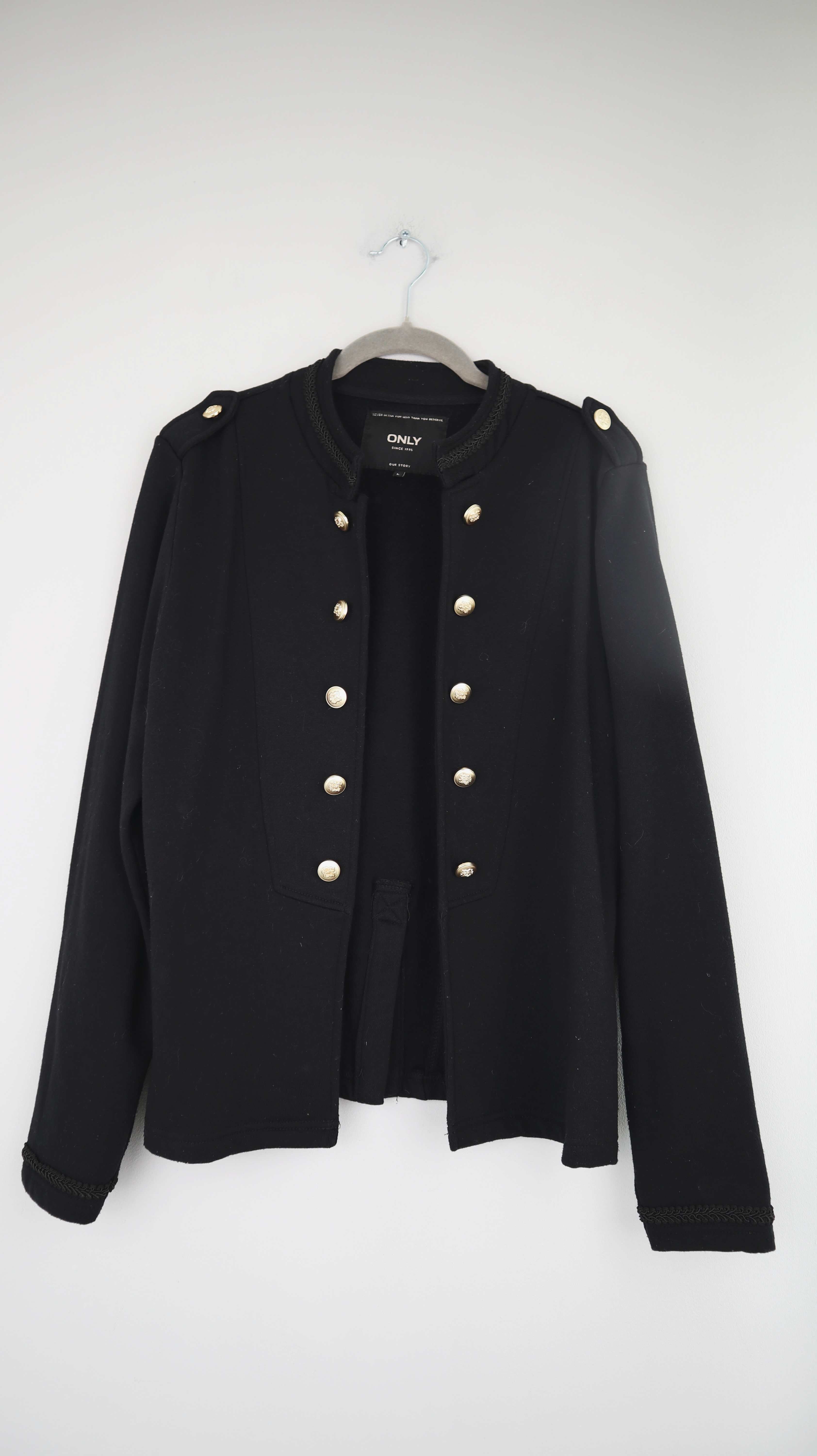 Only Blazer schwarz Jacke 40 L Military Militärjacke