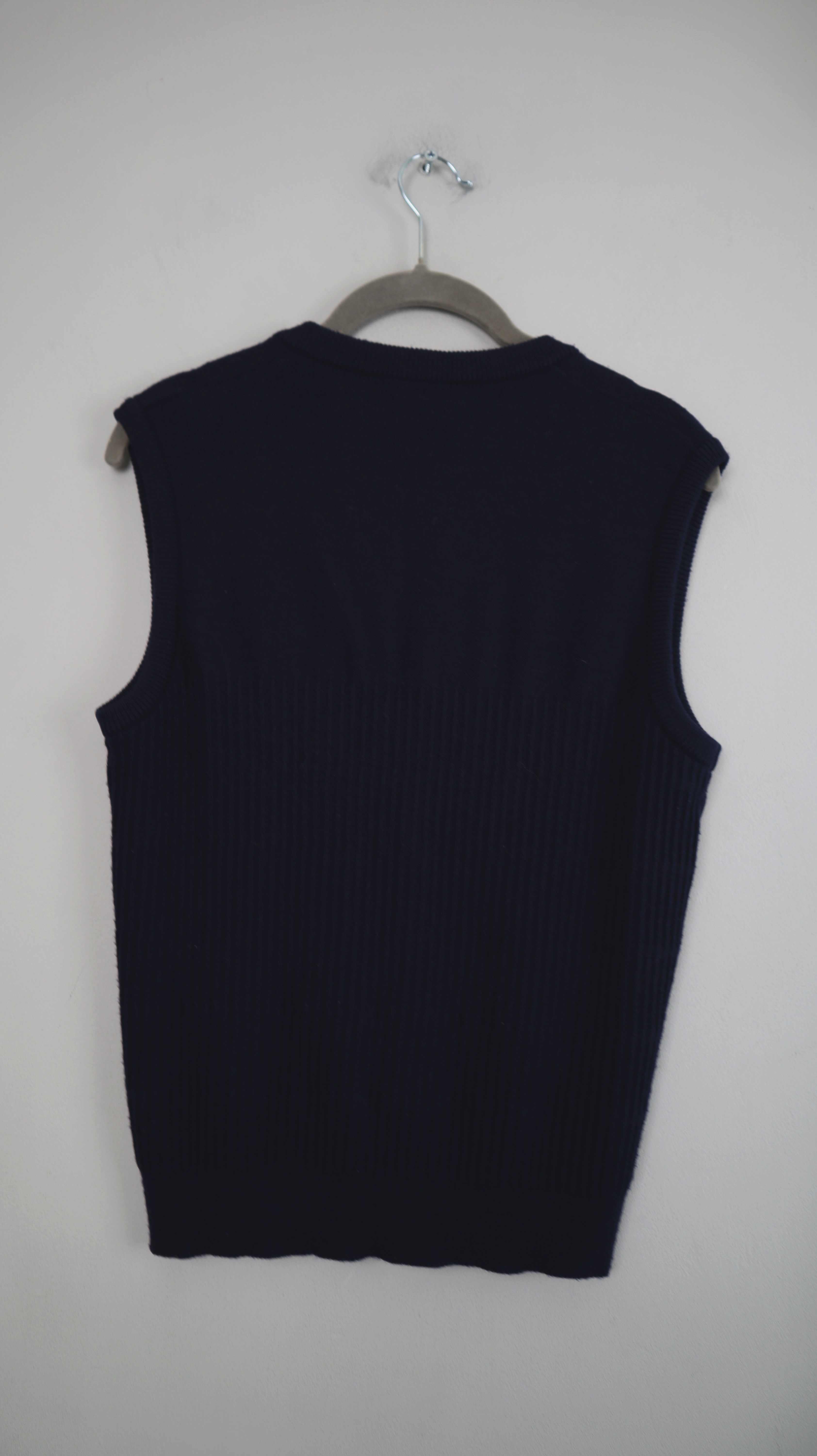 Lysdor Weste Blau Wolle Wollweste Dunkelblau Strickweste