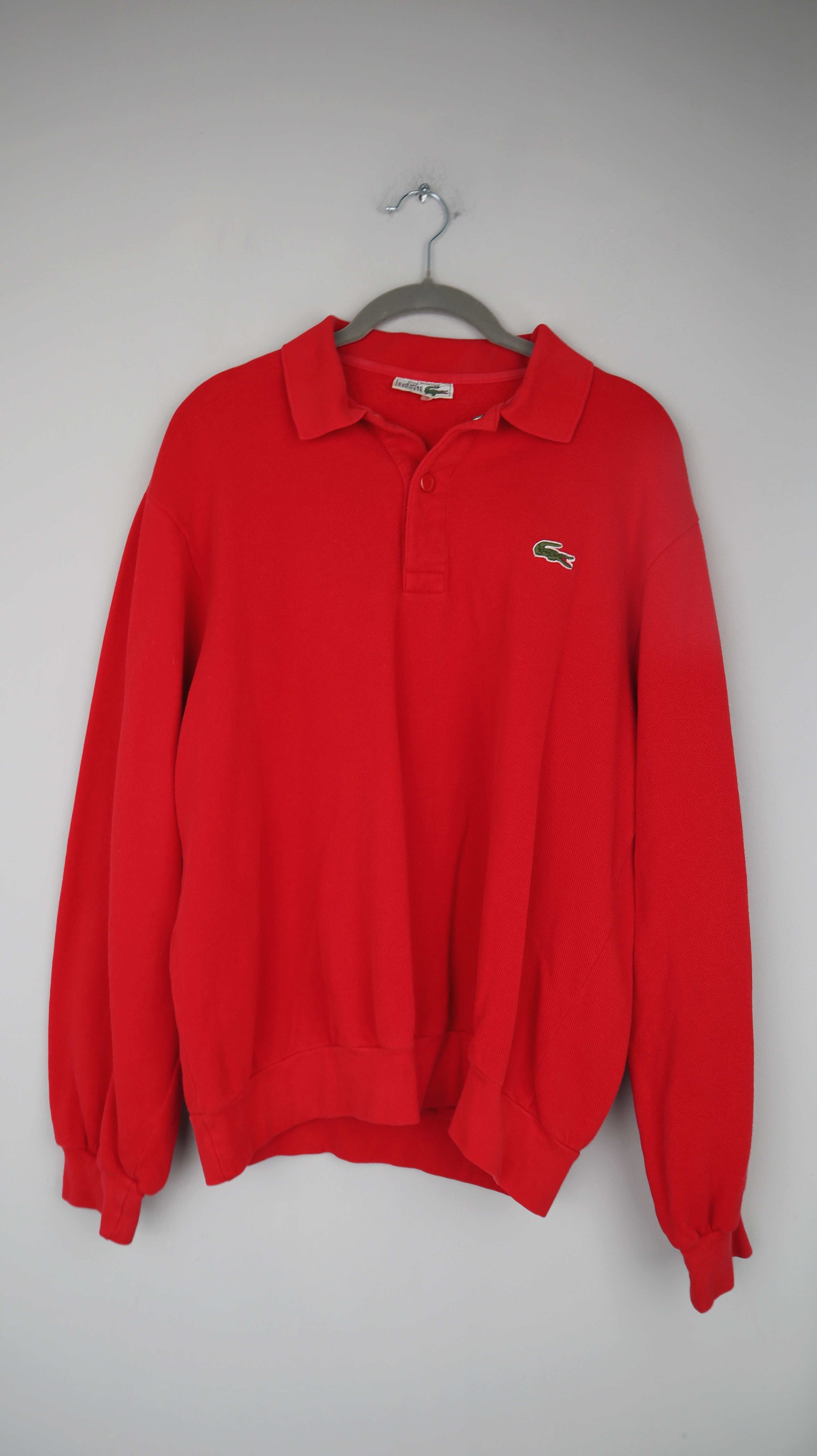 Lacoste Pullover Sweater rot Langarm true Vintage 38 M made in france