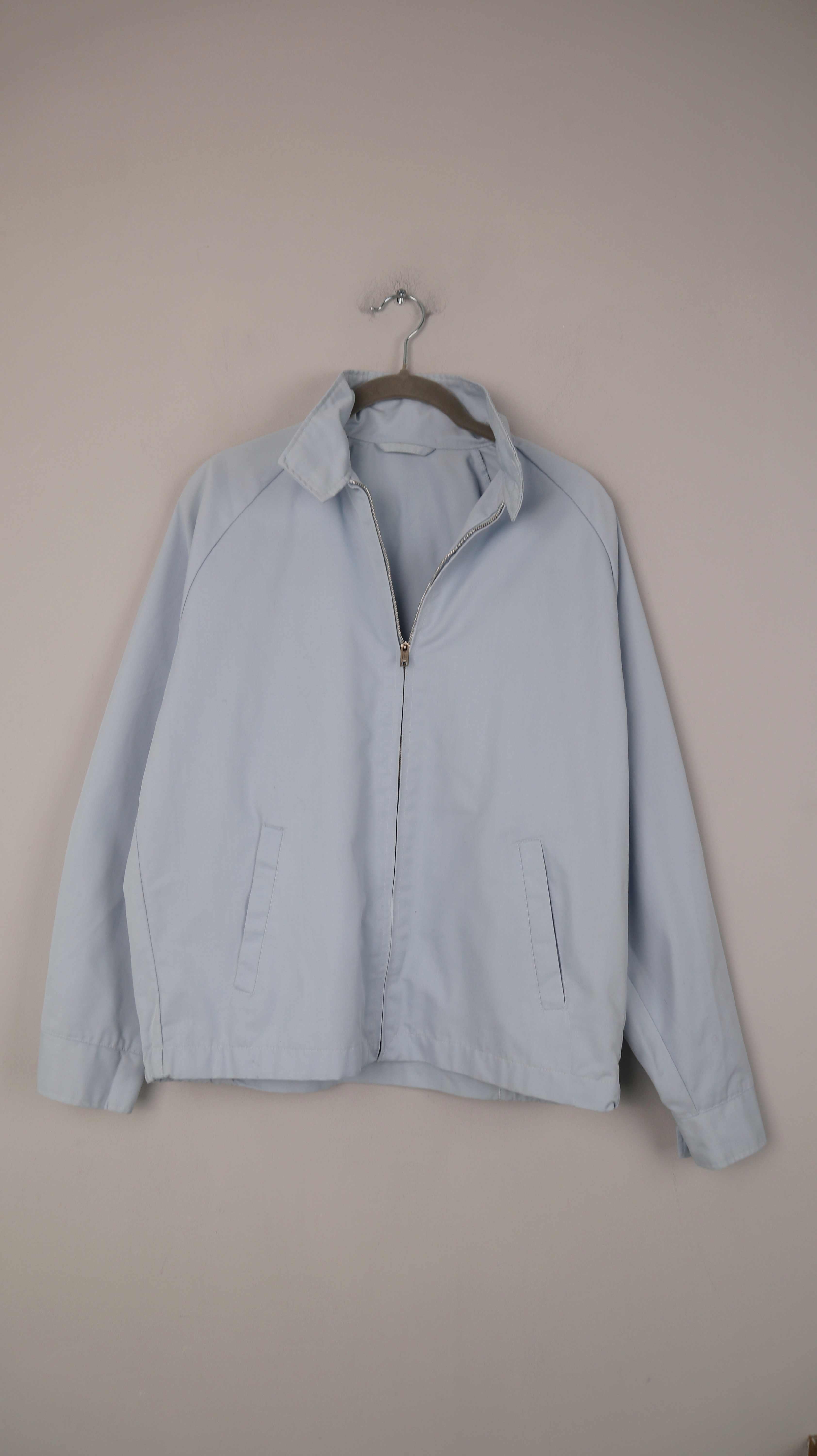 Permanent Press Jacke Blau Hellblau 38 M Bomber Bomberjacke Türkis