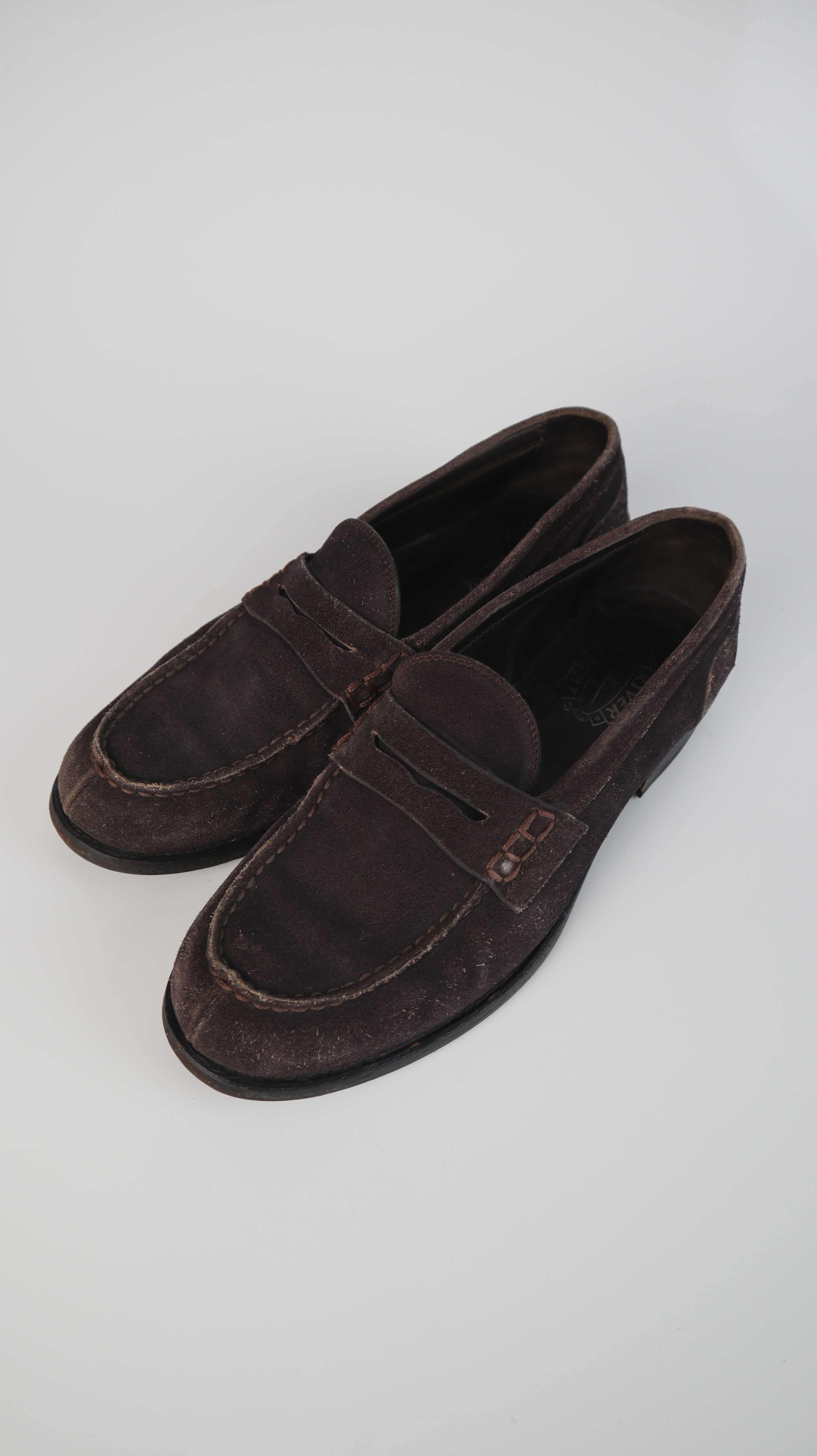 Triver Flight Mokassins braun Wildleder Loafer Slipper 39