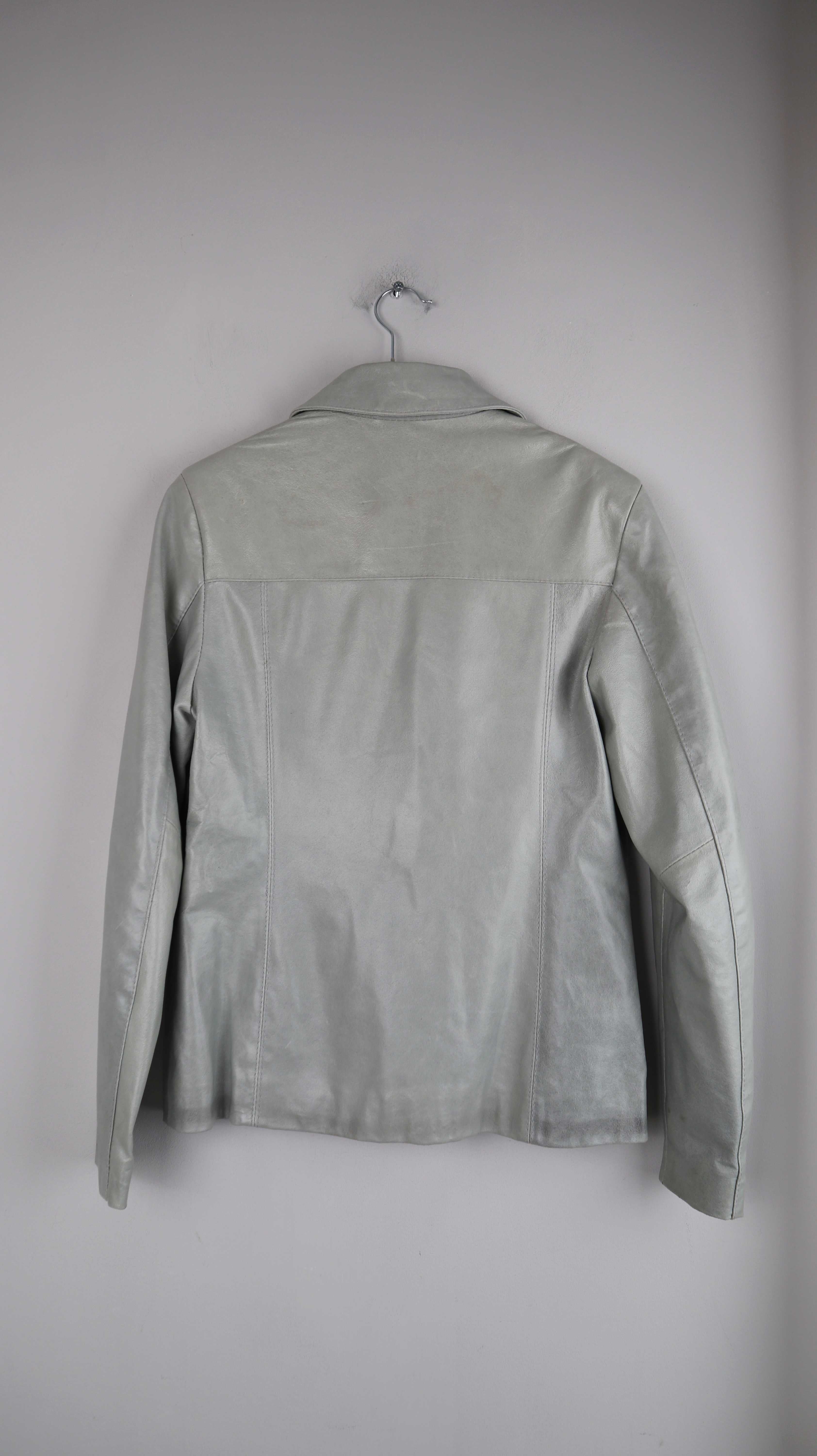 True Vintage Lederjacke Planet 38 M Mint Türkis Grün Leder