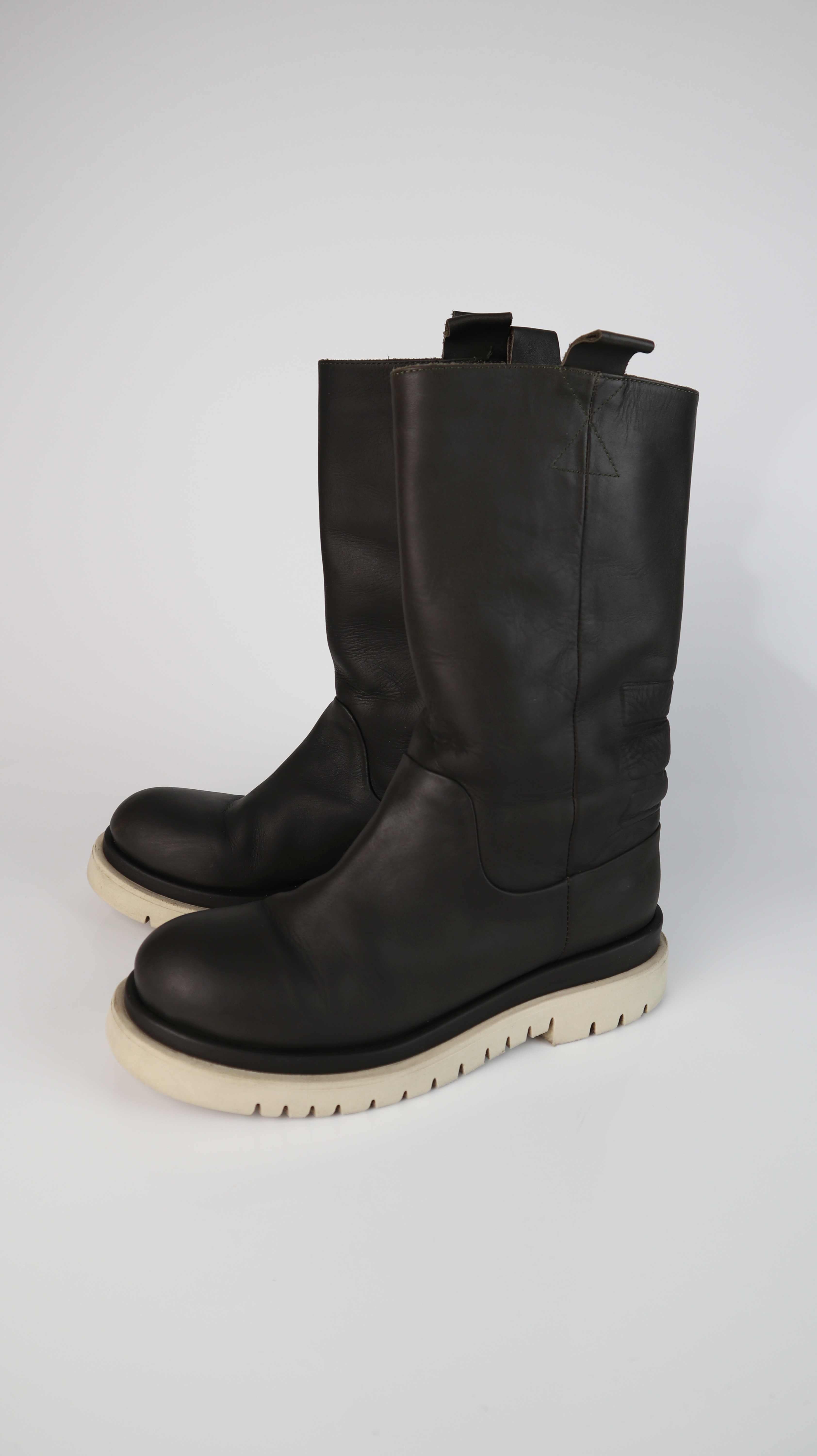 Stiefel Stiefeletten braun Leder 39 Lederstiefel dunkelgrau