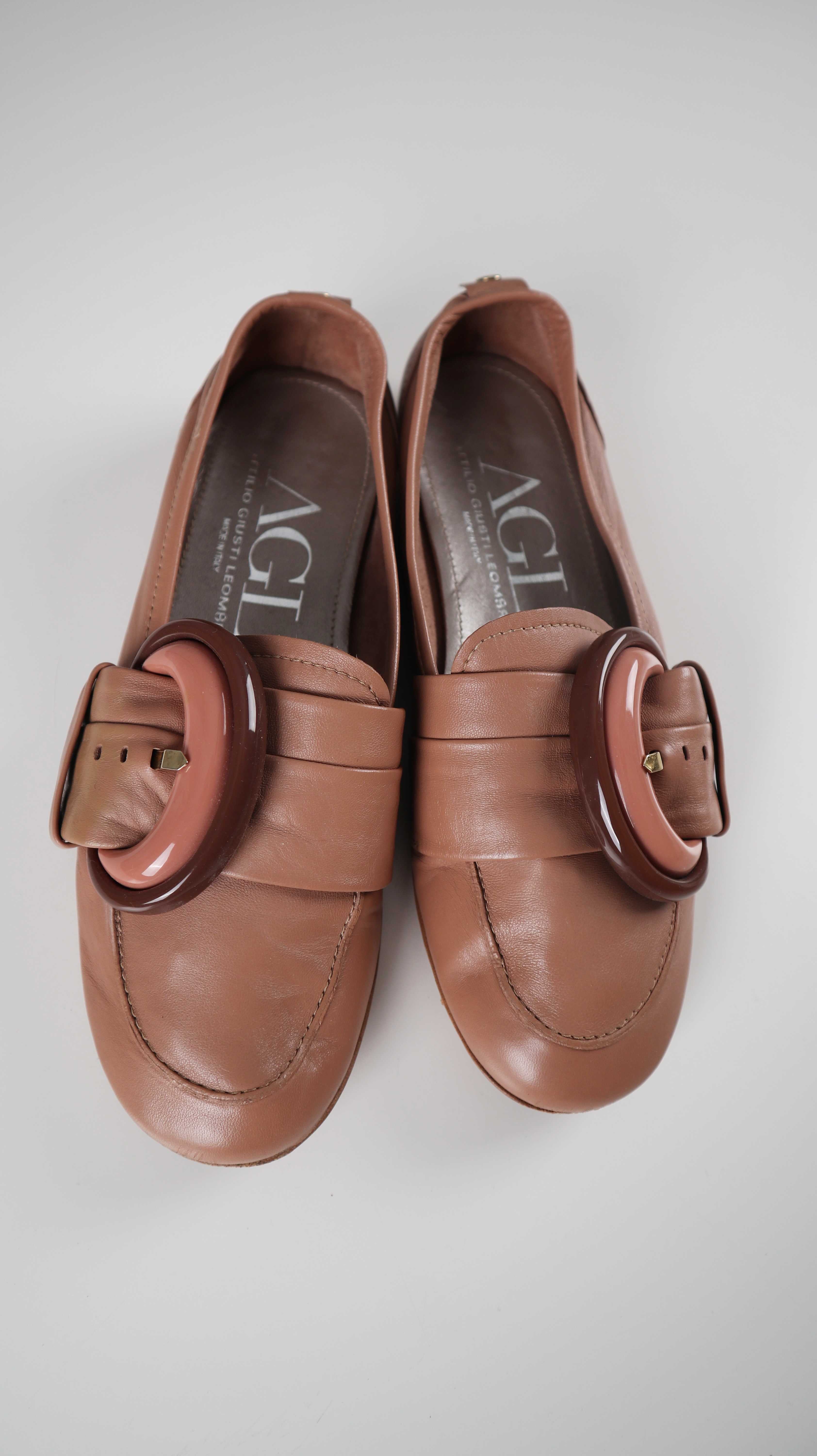 Attilio Giusti Leombruni Ballerinas Rosa Slipper Loafer 39,5 Rose