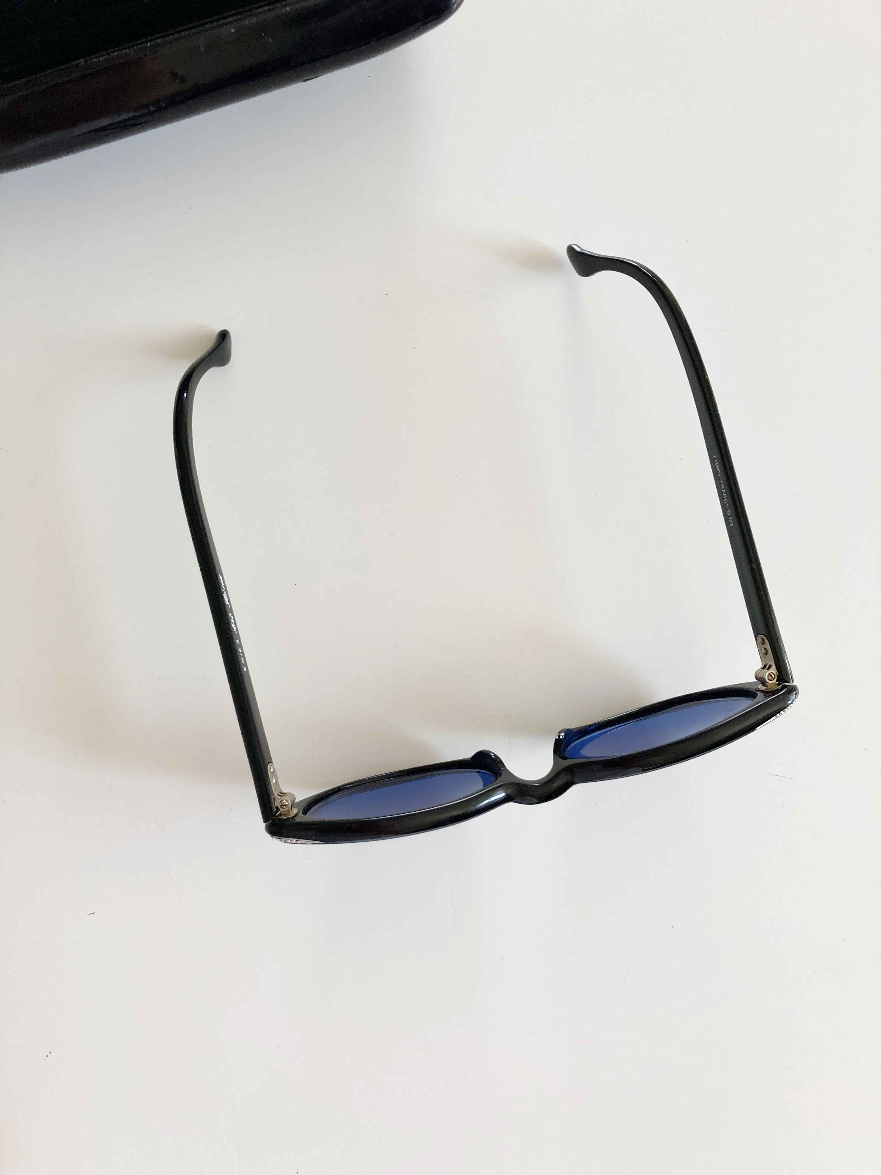 Chica Art Line Brille schmal slim blau Vintage Französisch Sonnenbrille gefärbt