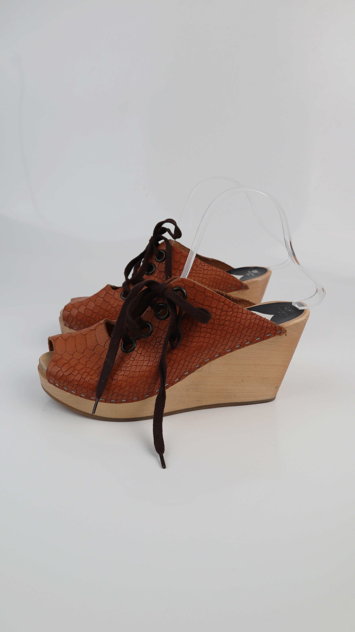 H&M Clogs swedish hasbeens Keilabsatz Holzabsatz 39