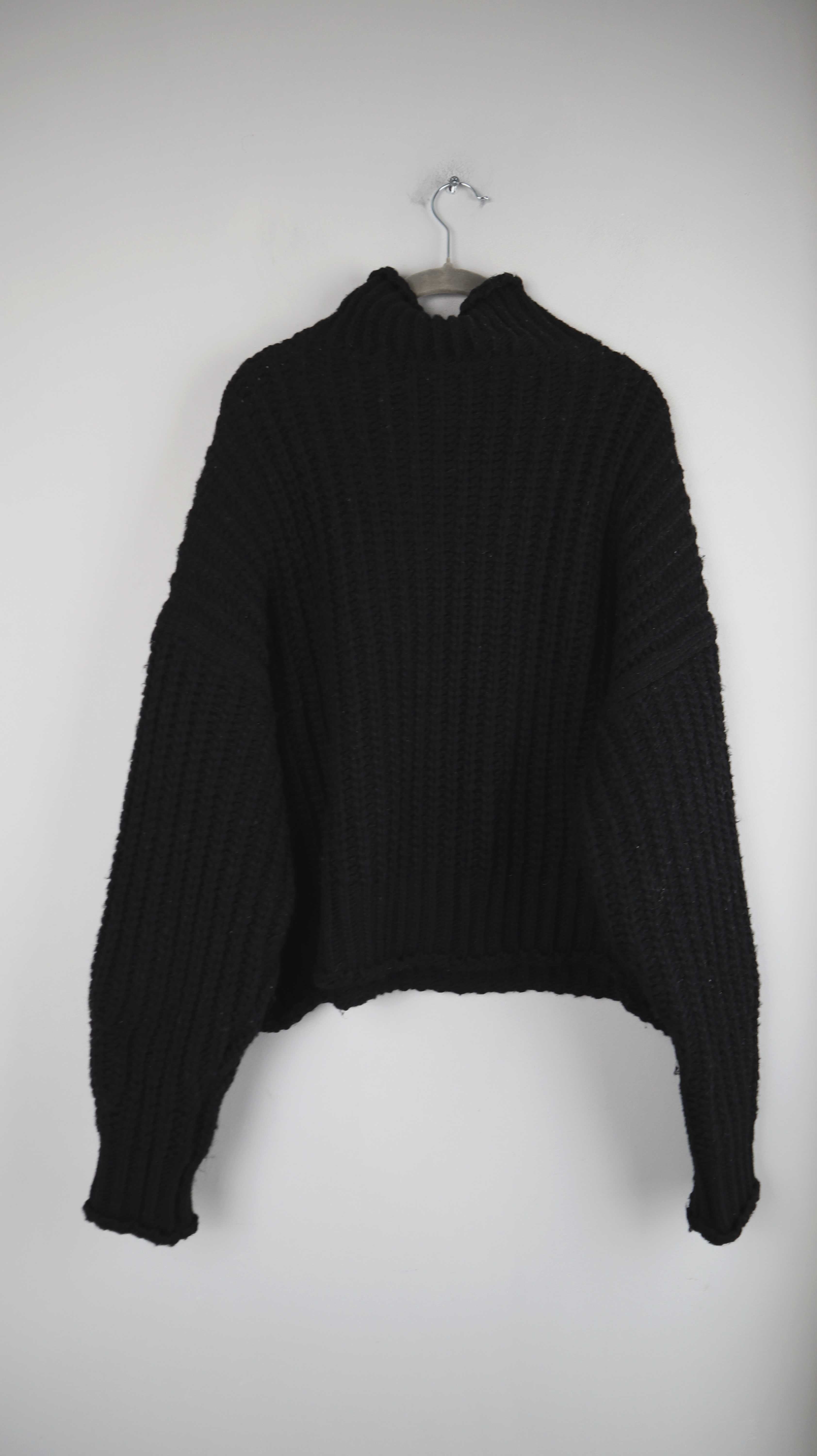 H&M Pullover schwarz XL Strickpullover gestrickt Rollkragenpullover