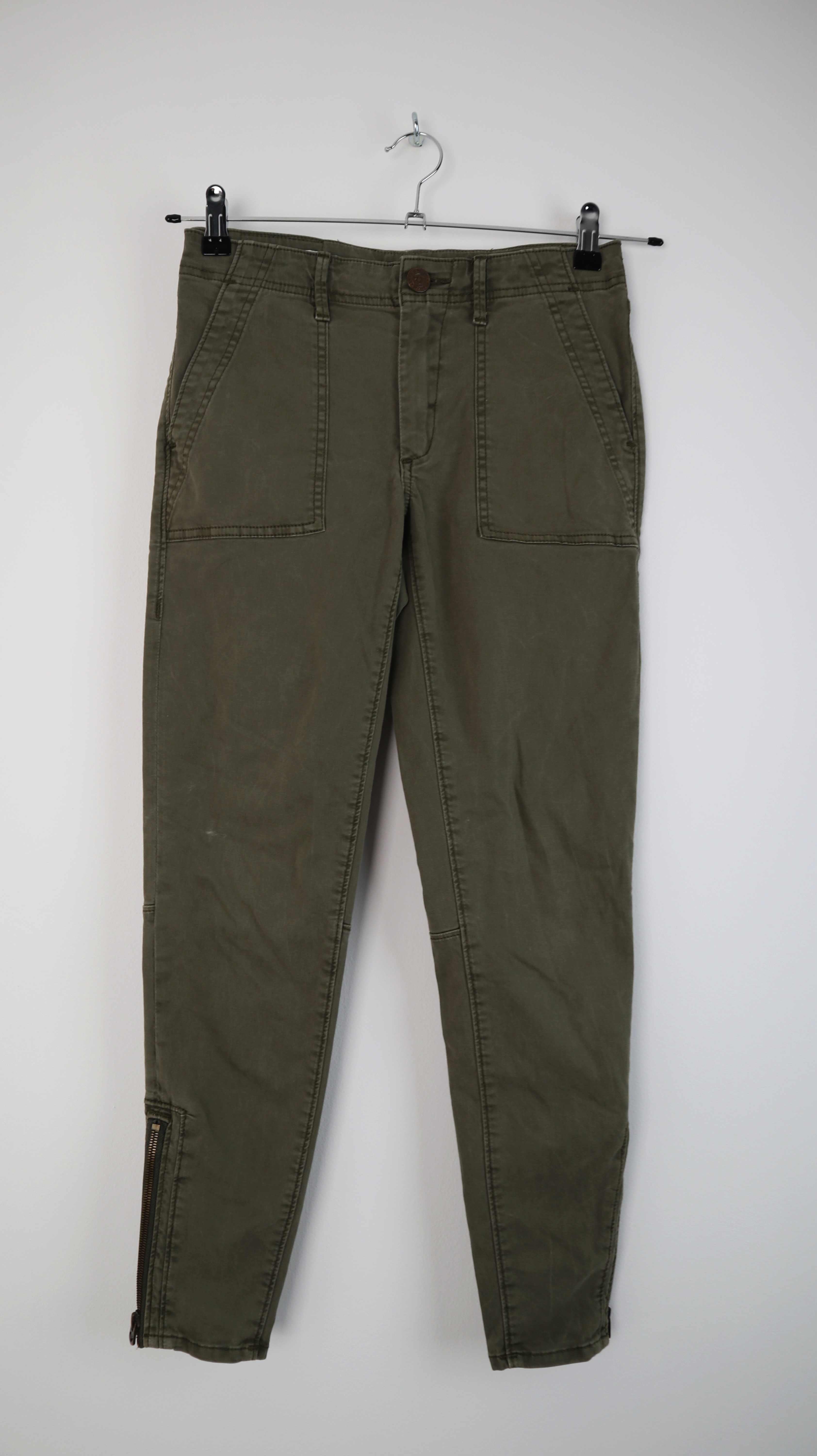 True Religion mid rise super skinny Hose grün 36 S khaki Chino