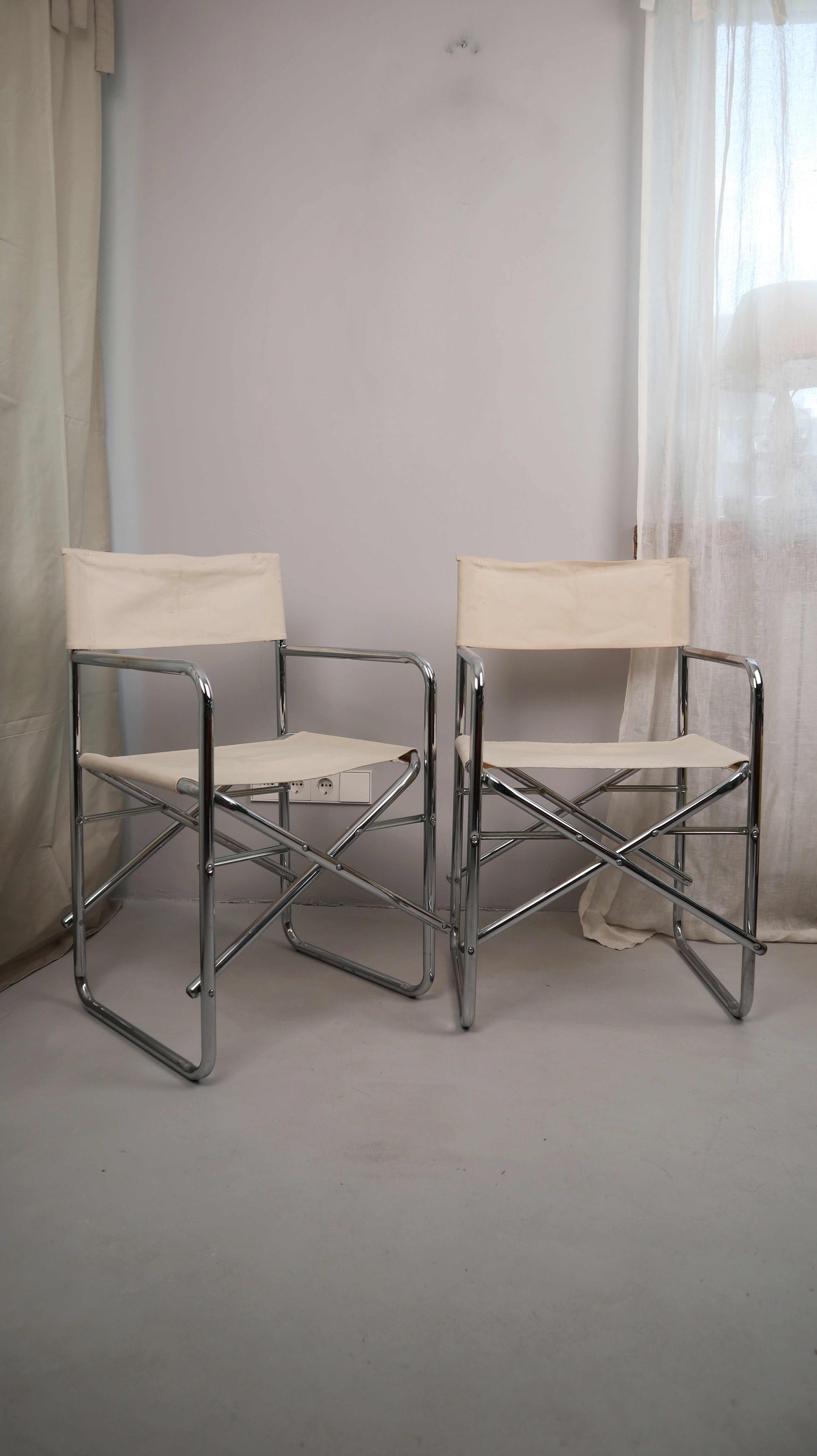 Fiam Stühle Stuhl Weiß Regiestuhl Klappstuhl made in italy Creme Outdoorstuhl