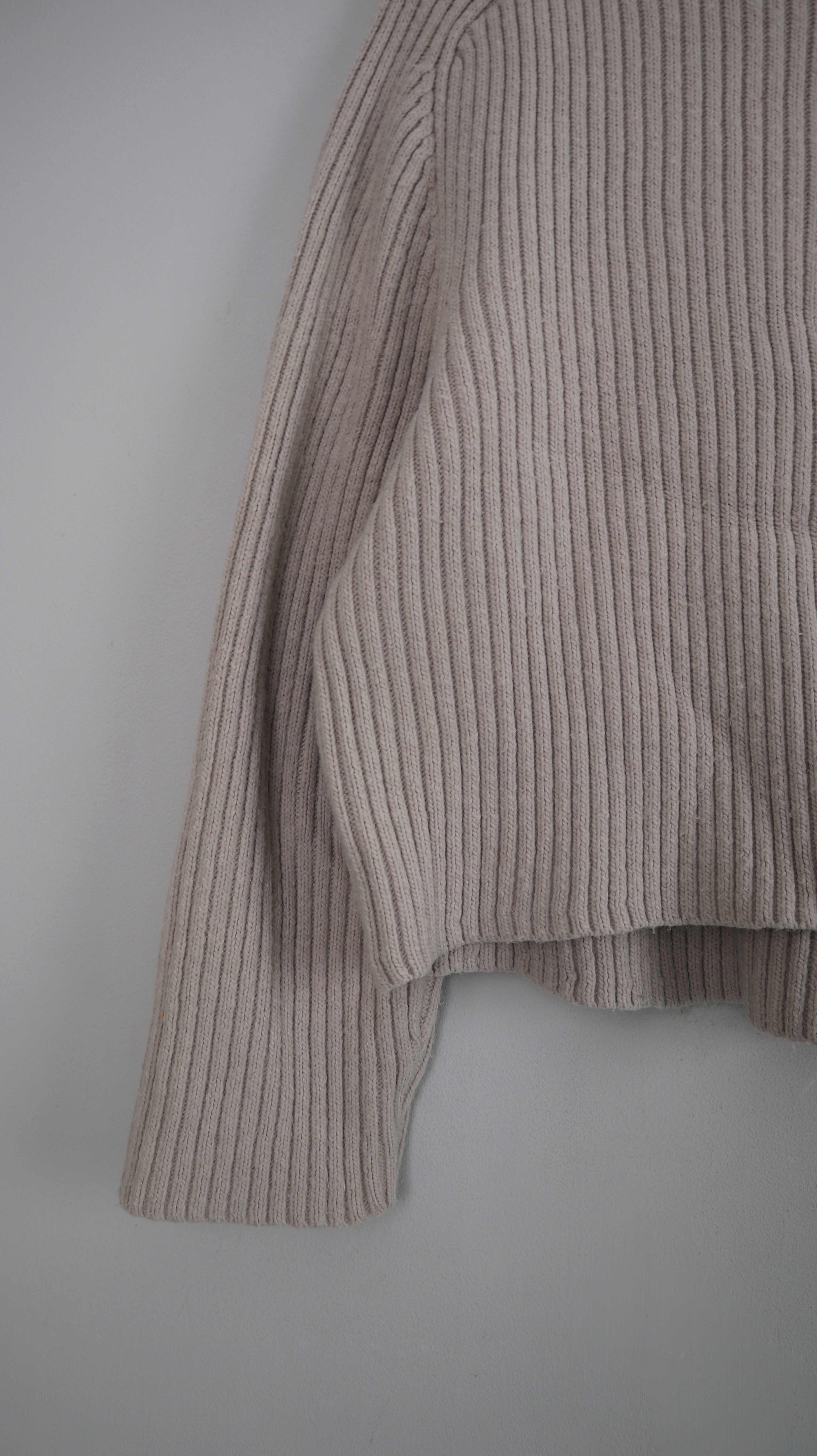 H&M Pullover ripped Beige Creme 36 S Sweater