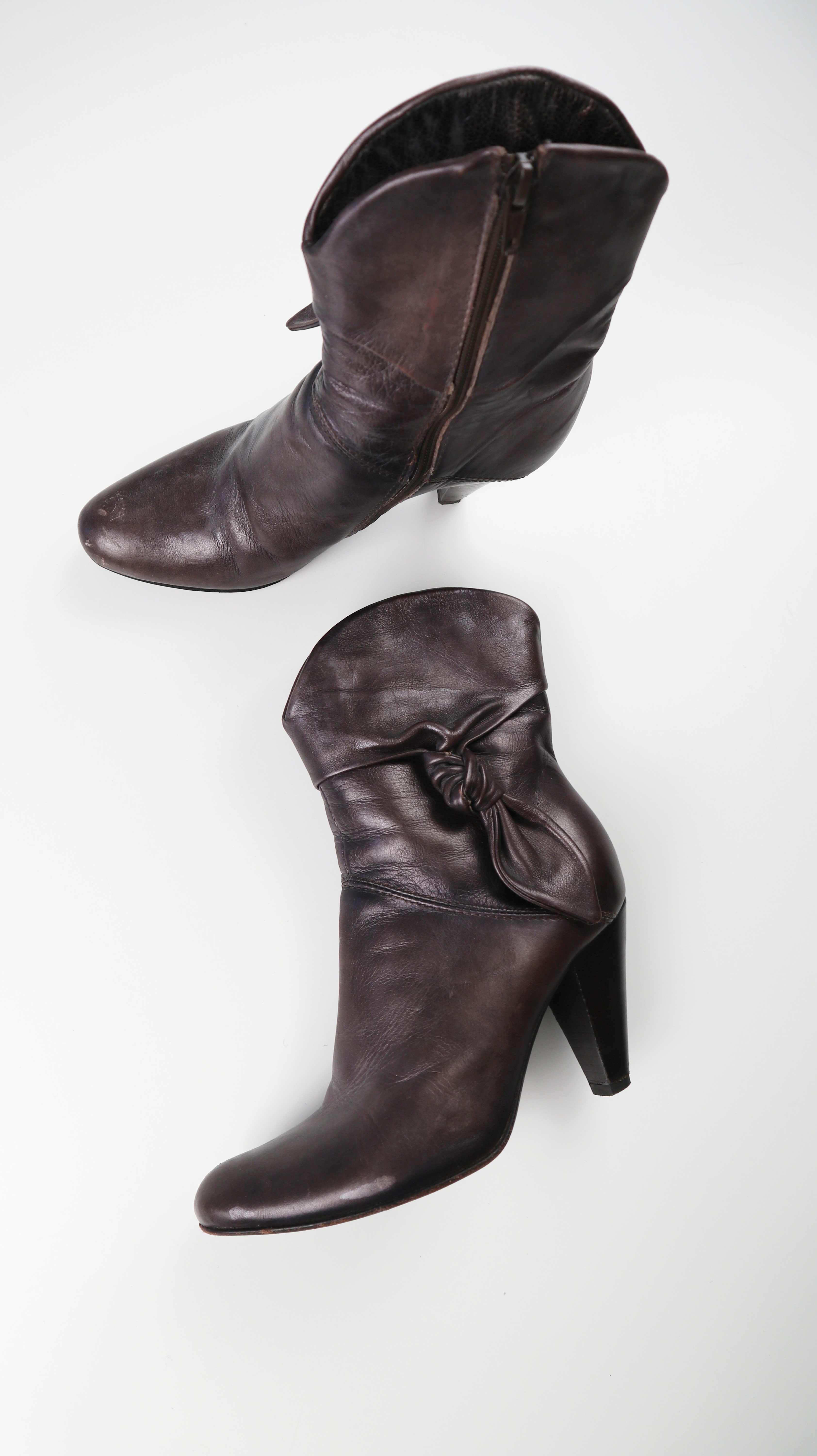 cucite a mano Stiefeletten Braun 36 Absatzstiefel Boots