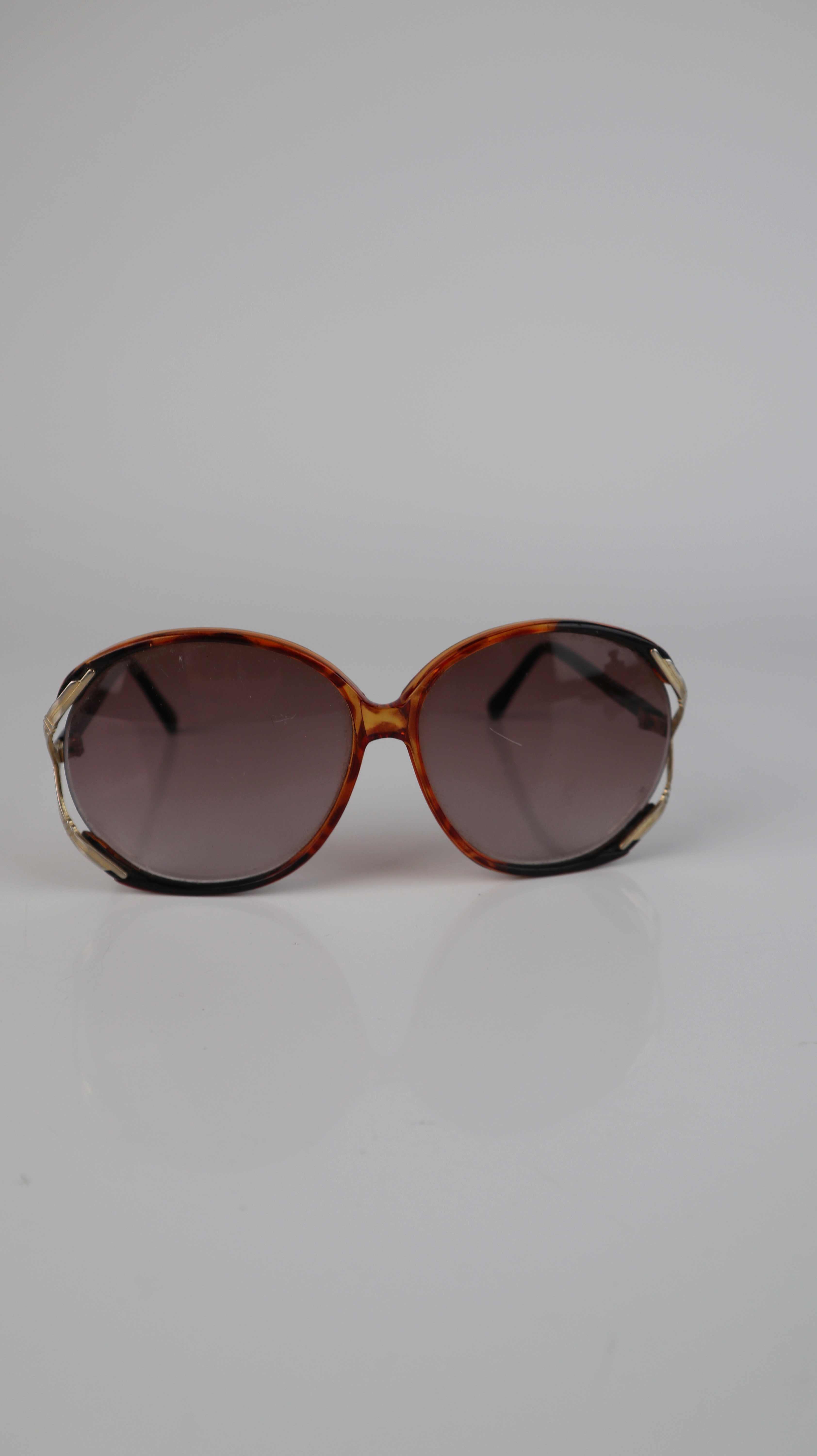 Sonnenbrille braun Brille Vintage retro rund