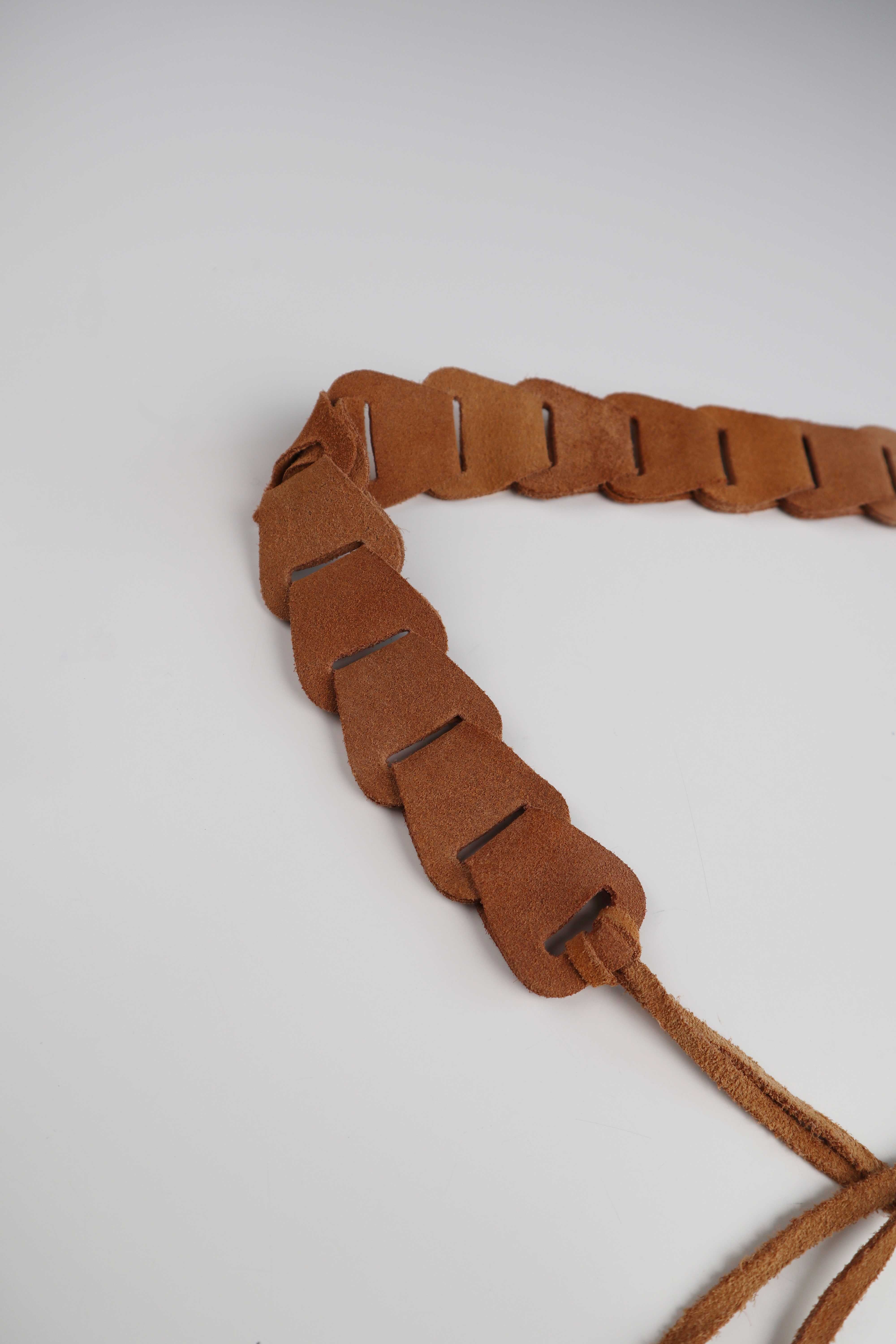 True Vintage Ledergürtel Gürtel Taillengürtel Wildleder Braun