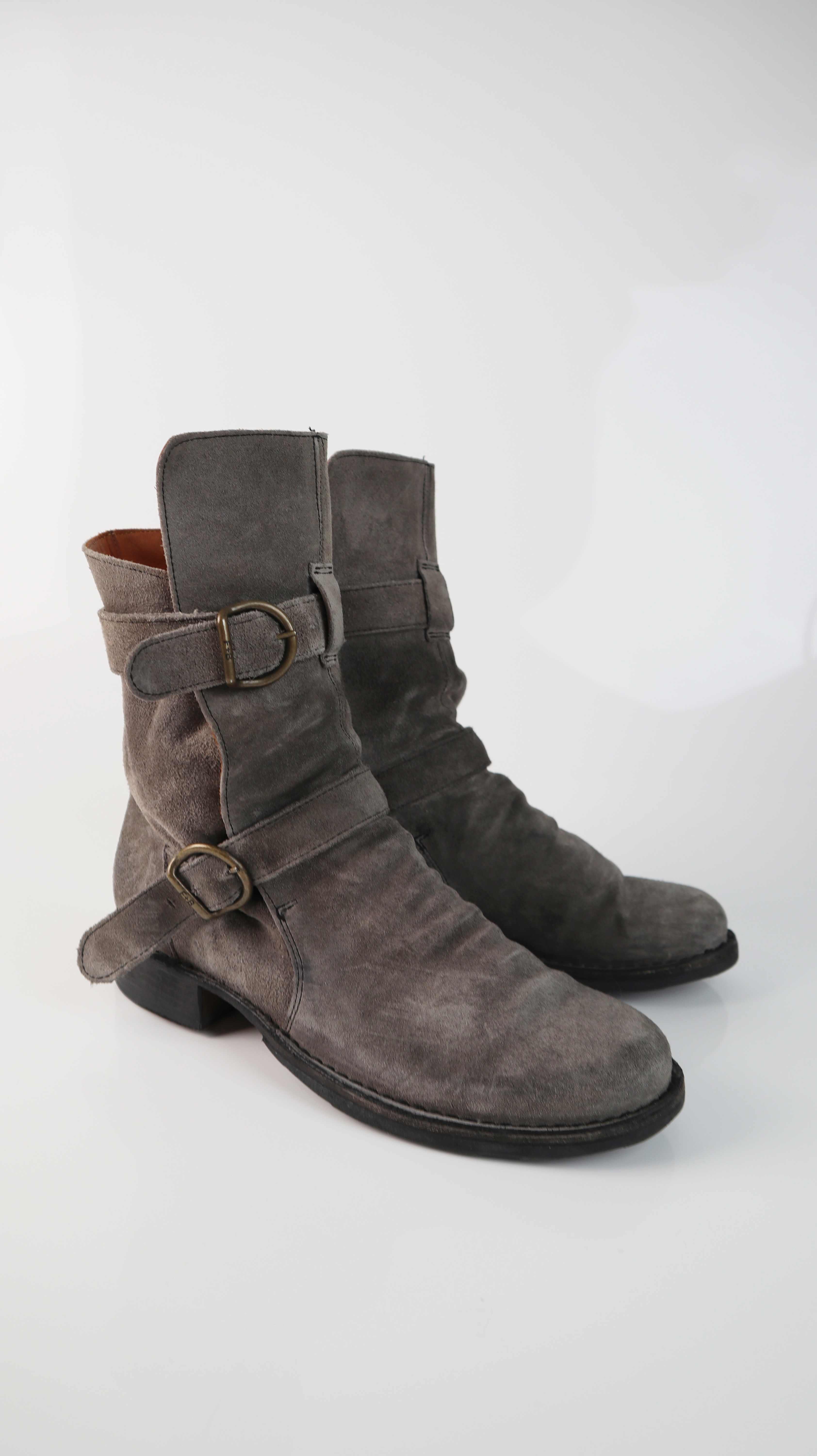 Fiorentini + Baker Stiefeletten Grau Stiefel 39 Wildleder Hellgrau